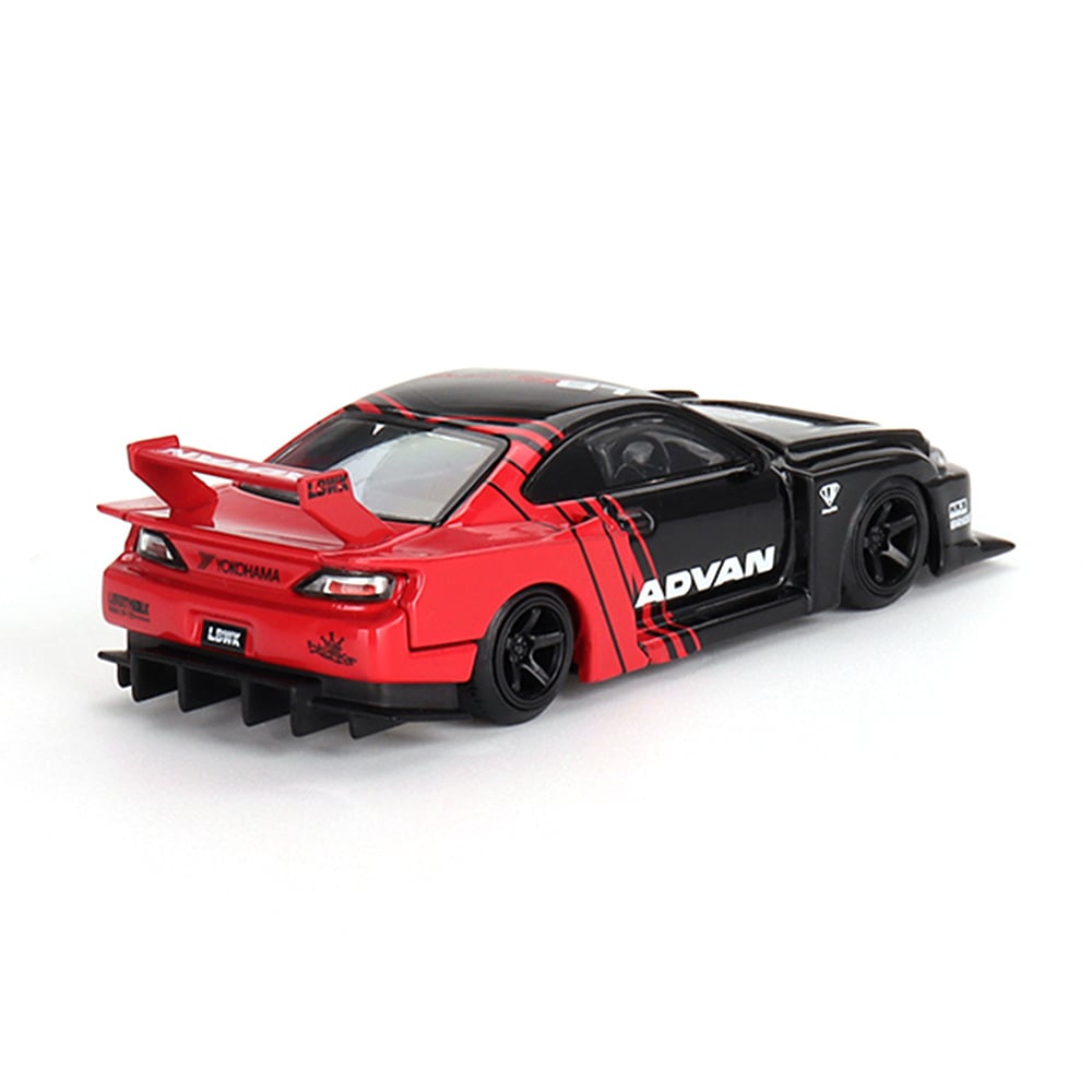Mini GT 1:64 Diecast - Nissan Silvia (S15) LB-Super Silhouette Advan, Red/Black (RHD) - MGT00649-R