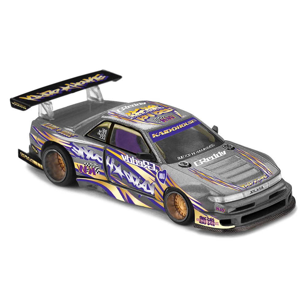 Mini GT Kaido House 1:64 - Nissan SILVIA S13-R KAIDO DRIFT V1, Grey - KHMG235