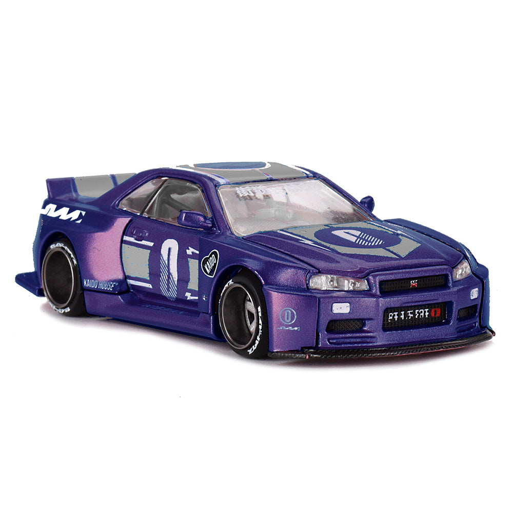 Mini Gt Kaido House 1:64 Nissan SKYLINE GT-R (R34) KAIDO RACING FACTORY V2 - KHMG240