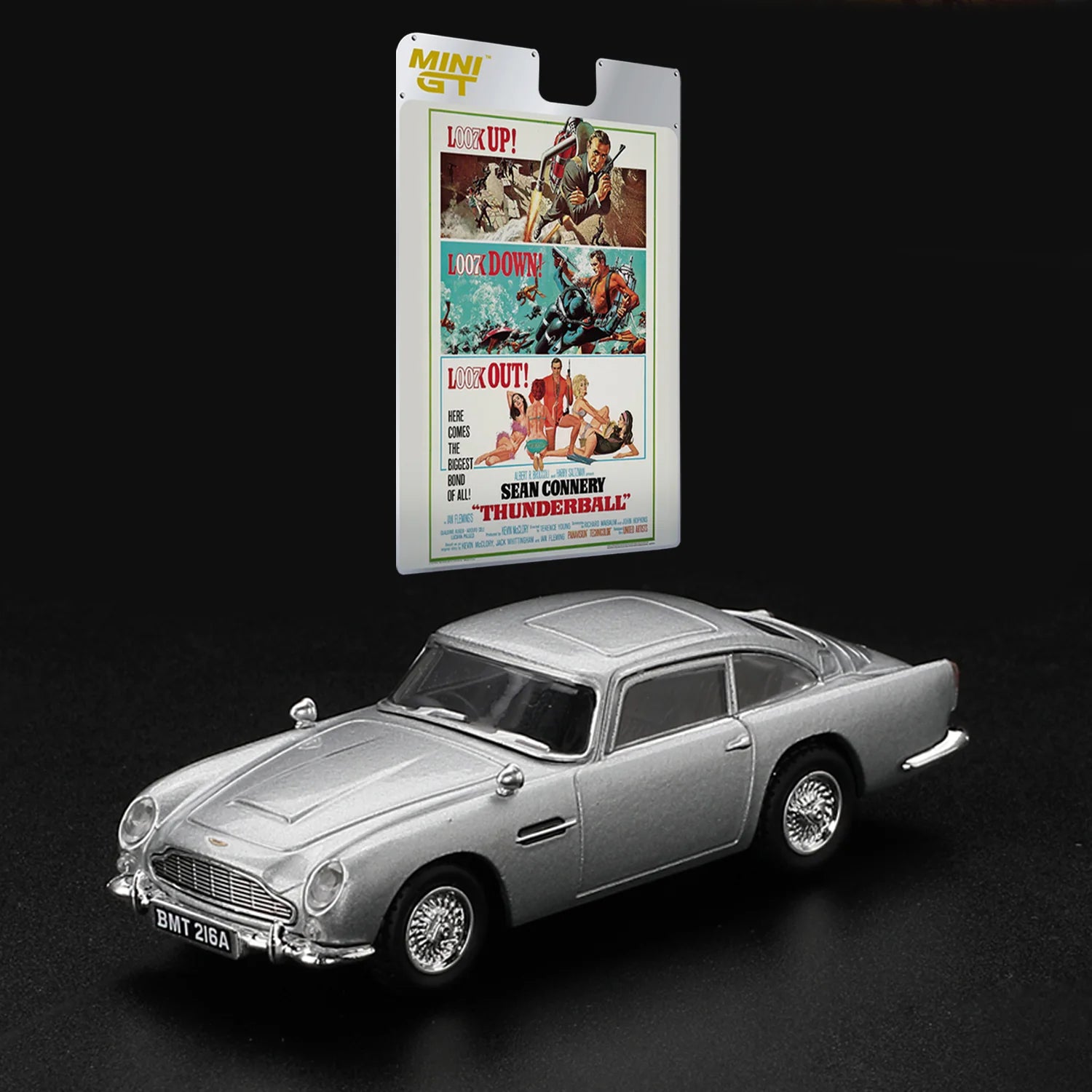 Mini GT 1:64 Aston Martin DB5 James Bond 007 THUNDERBALL English RHD - BLISTER PACKAGING - MGT00901-007E
