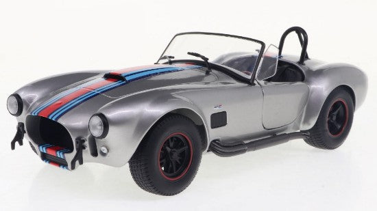 SOLIDO 1:18 Scale Diecast Model Car - 1965 SHELBY COBRA 427 MKII SOLIDO WORKS M - Racing Silver - S1804913