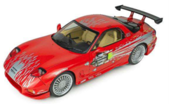 Solido Diecast - 1:18 Dom's Mazda RX7 FD3RS "Fast and Furious" Red - S1810610A