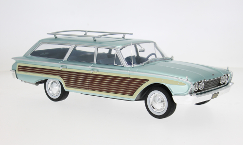 MCG 1:18 Scale Diecast Model Car - 1960 Ford LTD Country Squire, Blue - MCG18049