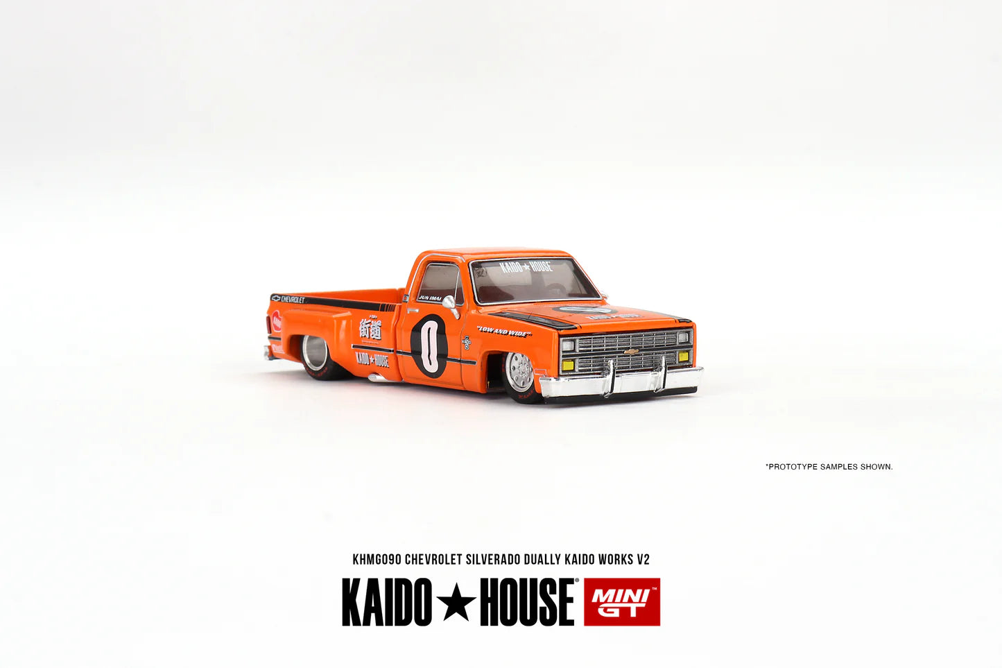 Mini GT 1:64 Kaido House Chevrolet Silverado Pick Up Dually V2, Orange - KHMG090