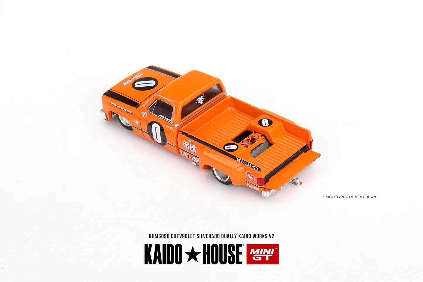 Mini GT 1:64 Kaido House Chevrolet Silverado Pick Up Dually V2, Orange - KHMG090