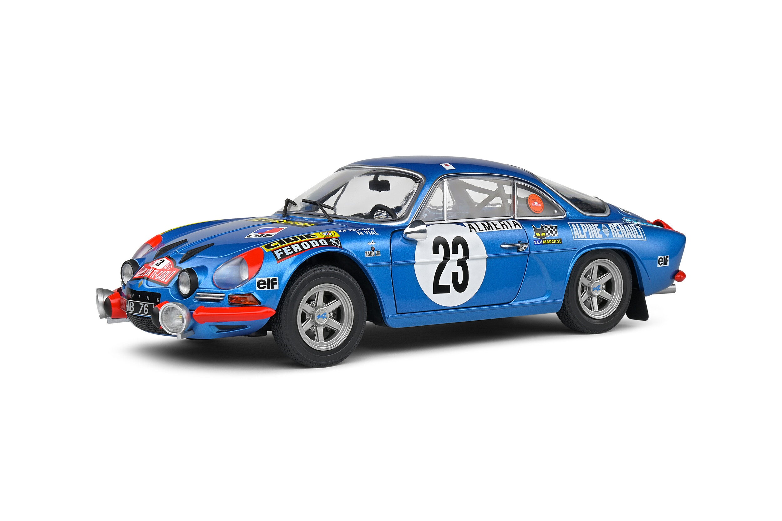 SOLIDO 1:18 Scale Diecast - Alpine A110 1600S 1972 Rallye Monte-Carlo - Nicolas/ Vial #23 - S1804208