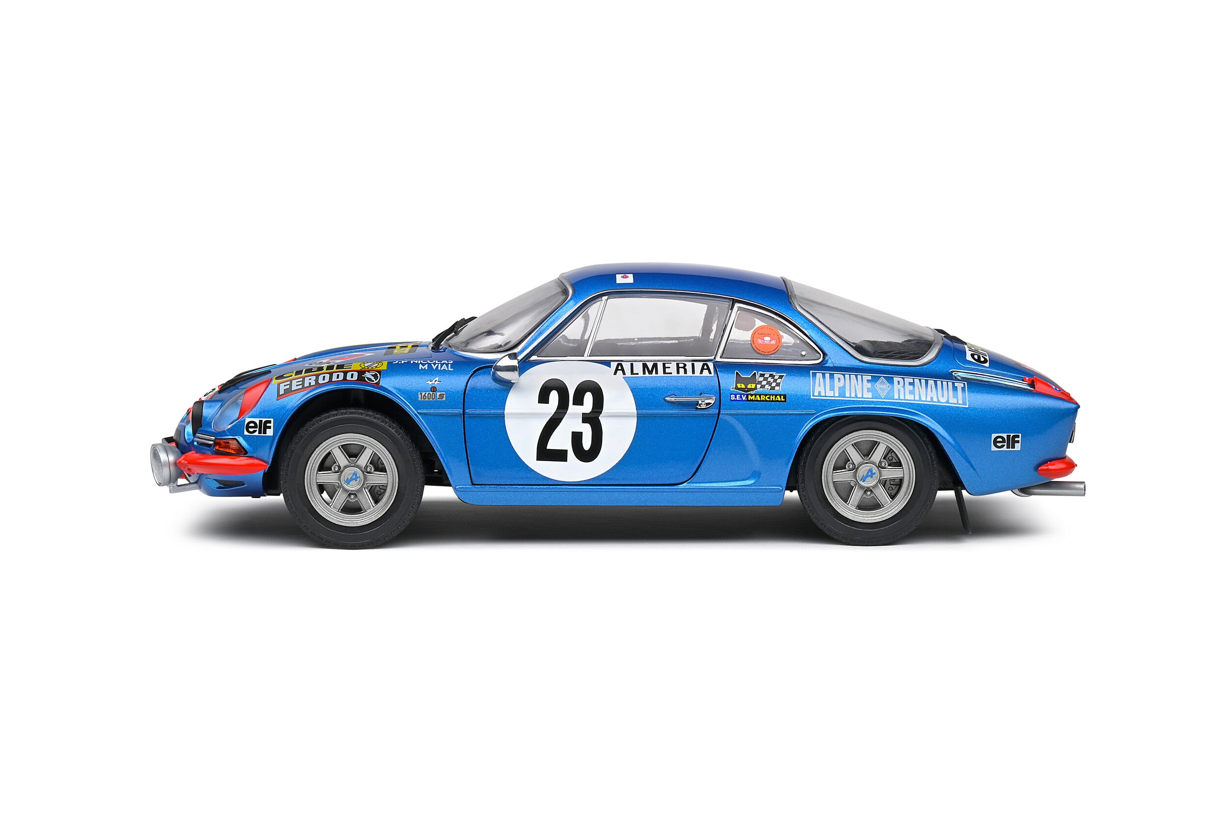 SOLIDO 1:18 Scale Diecast - Alpine A110 1600S 1972 Rallye Monte-Carlo - Nicolas/ Vial #23 - S1804208