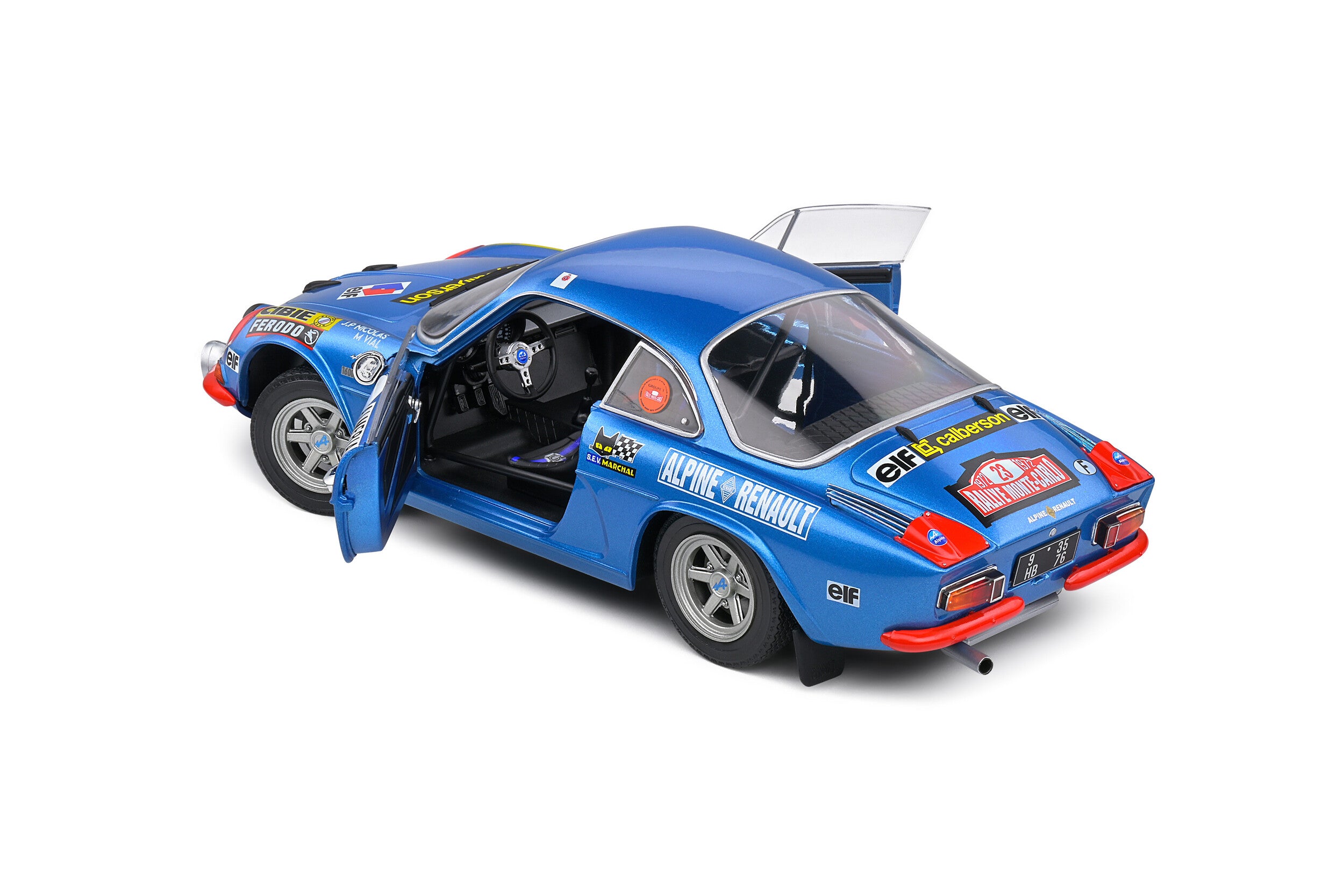 SOLIDO 1:18 Scale Diecast - Alpine A110 1600S 1972 Rallye Monte-Carlo - Nicolas/ Vial #23 - S1804208