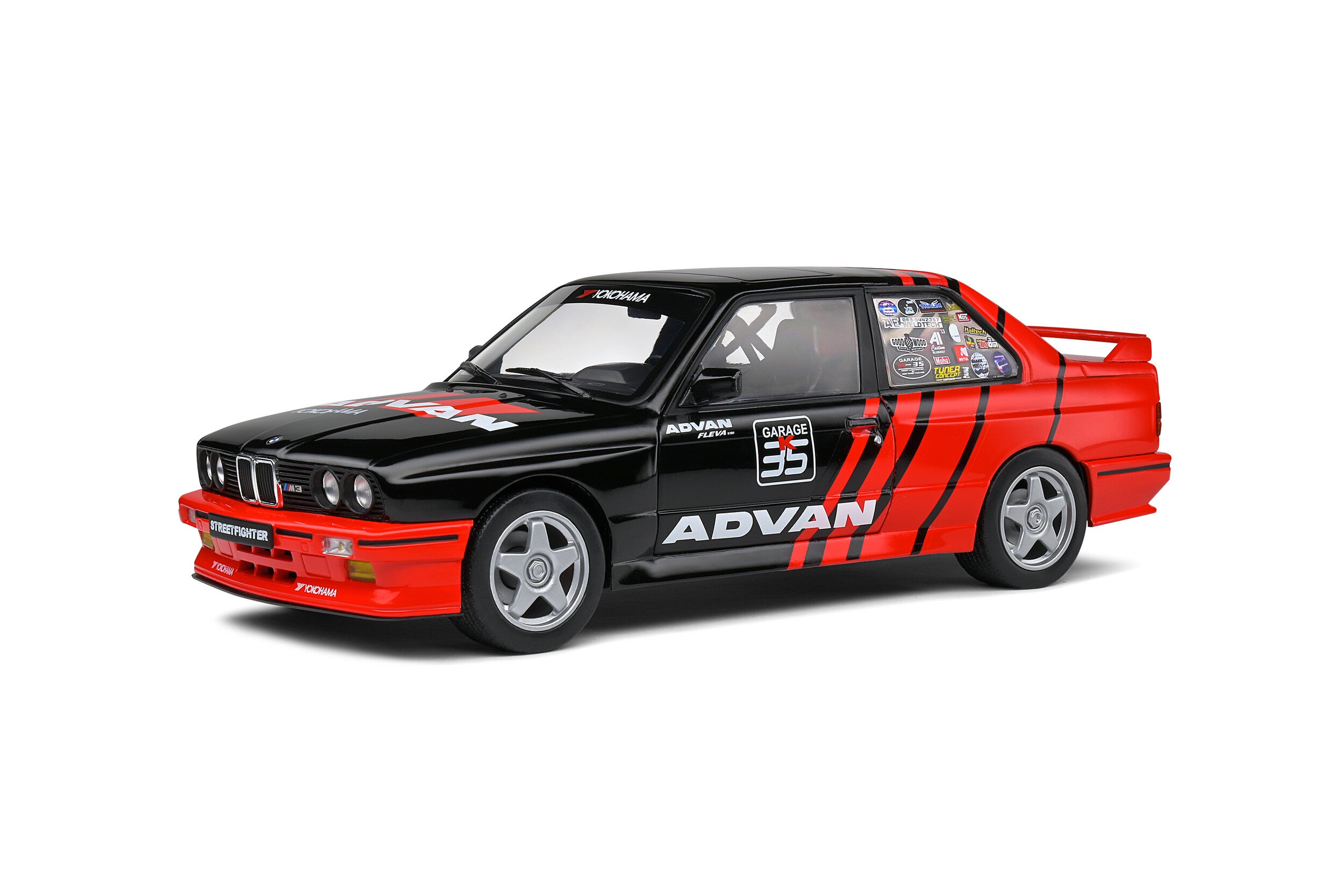 SOLIDO 1:18 Scale Diecast Model, 1801521 1990 BMW E30 M3 ADVAN #35 Streetfighter