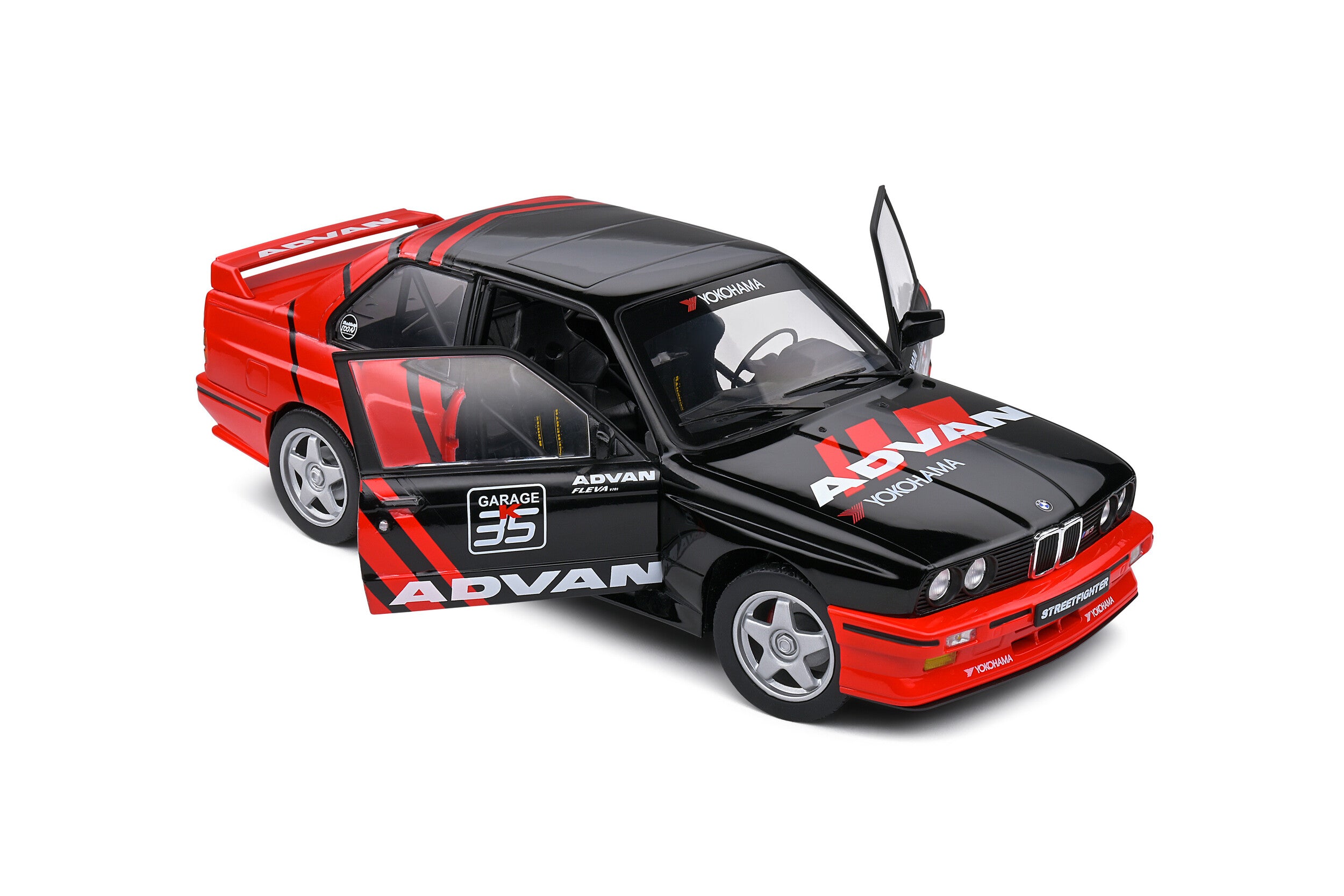 SOLIDO 1:18 Scale Diecast Model, 1801521 1990 BMW E30 M3 ADVAN #35 Streetfighter