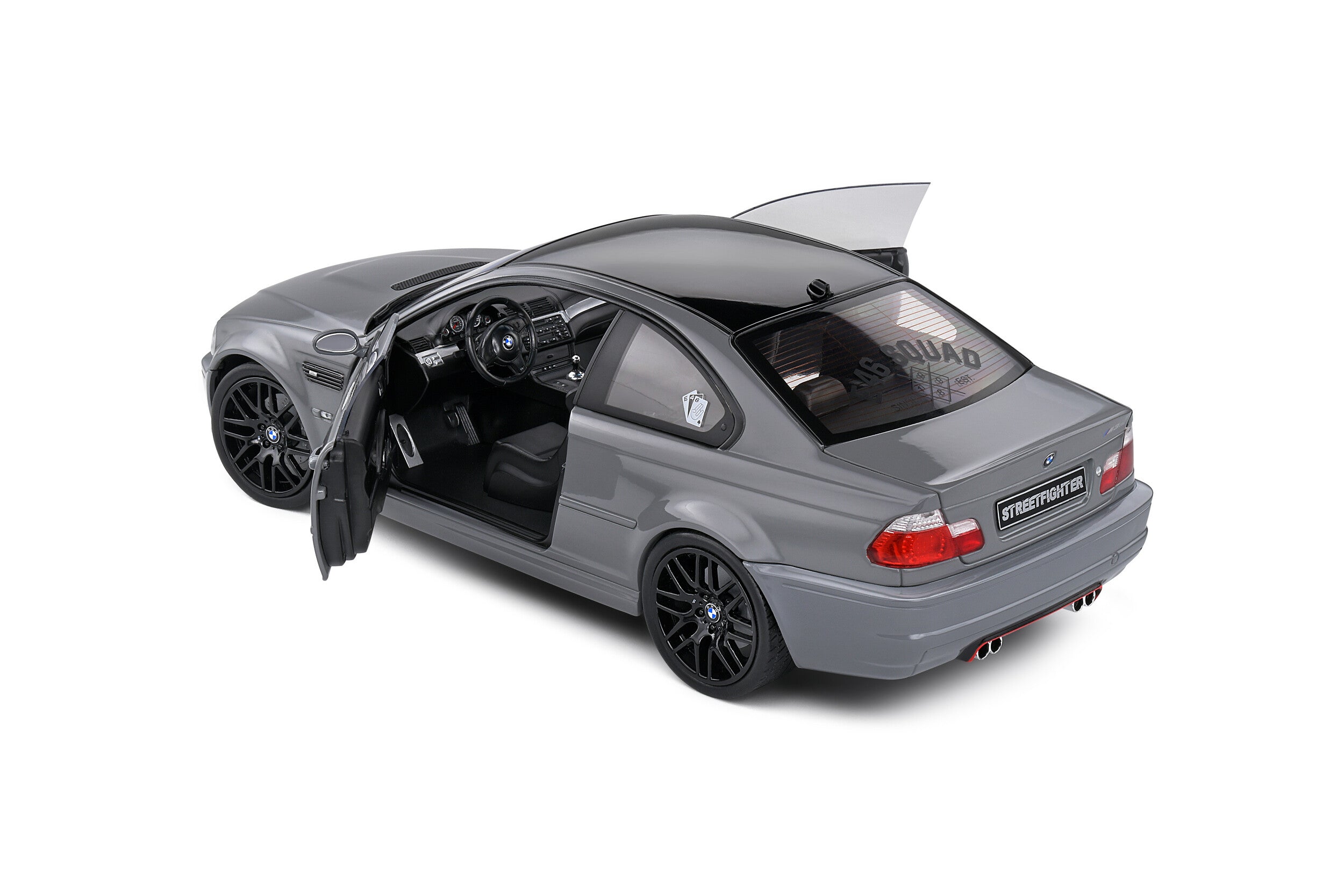 SOLIDO 1:18 Scale Diecast Model, BMW E46 M3 Coupe in Streetfighter Grey - 1806508