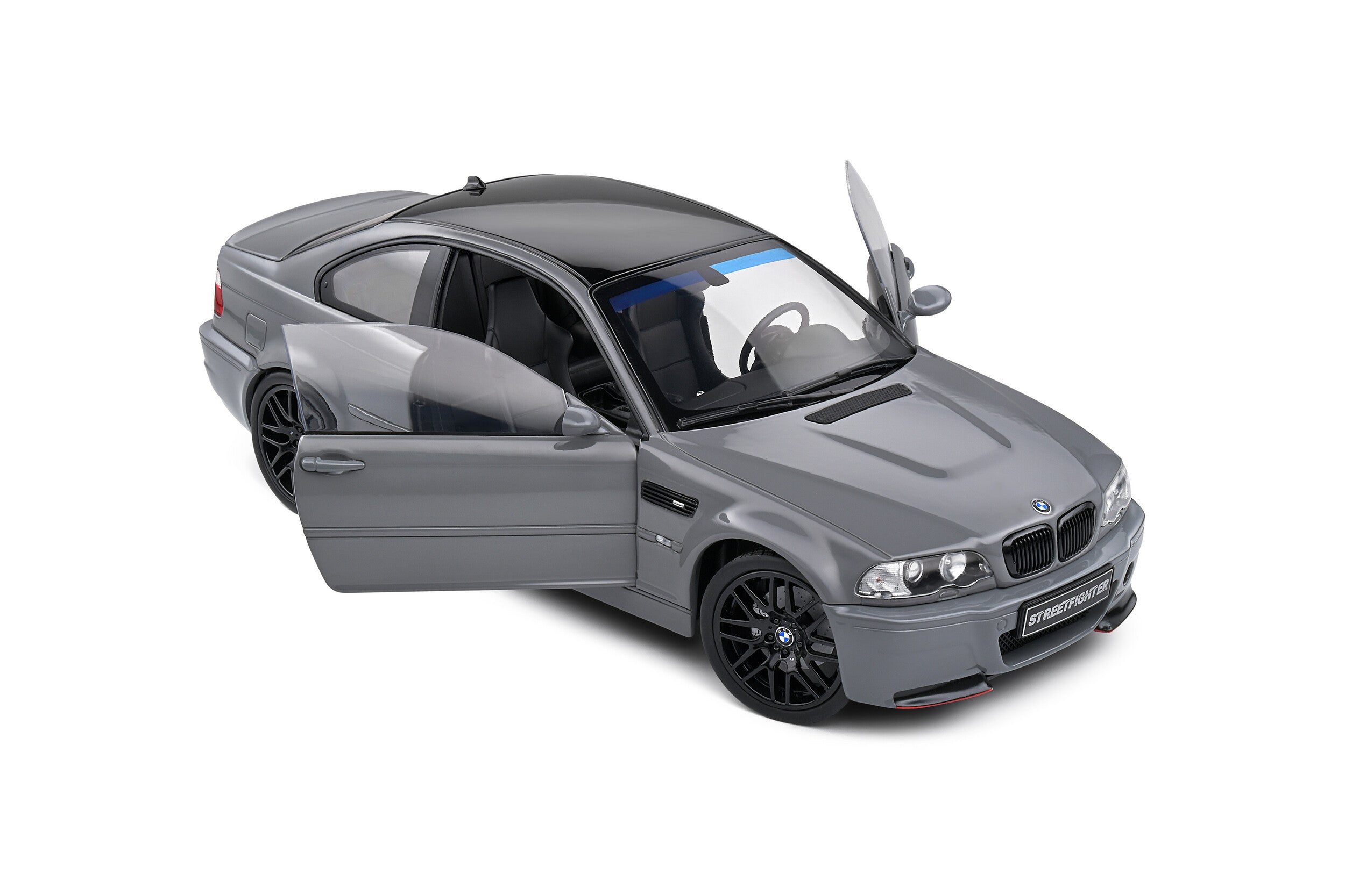 SOLIDO 1:18 Scale Diecast Model, BMW E46 M3 Coupe in Streetfighter Grey - 1806508