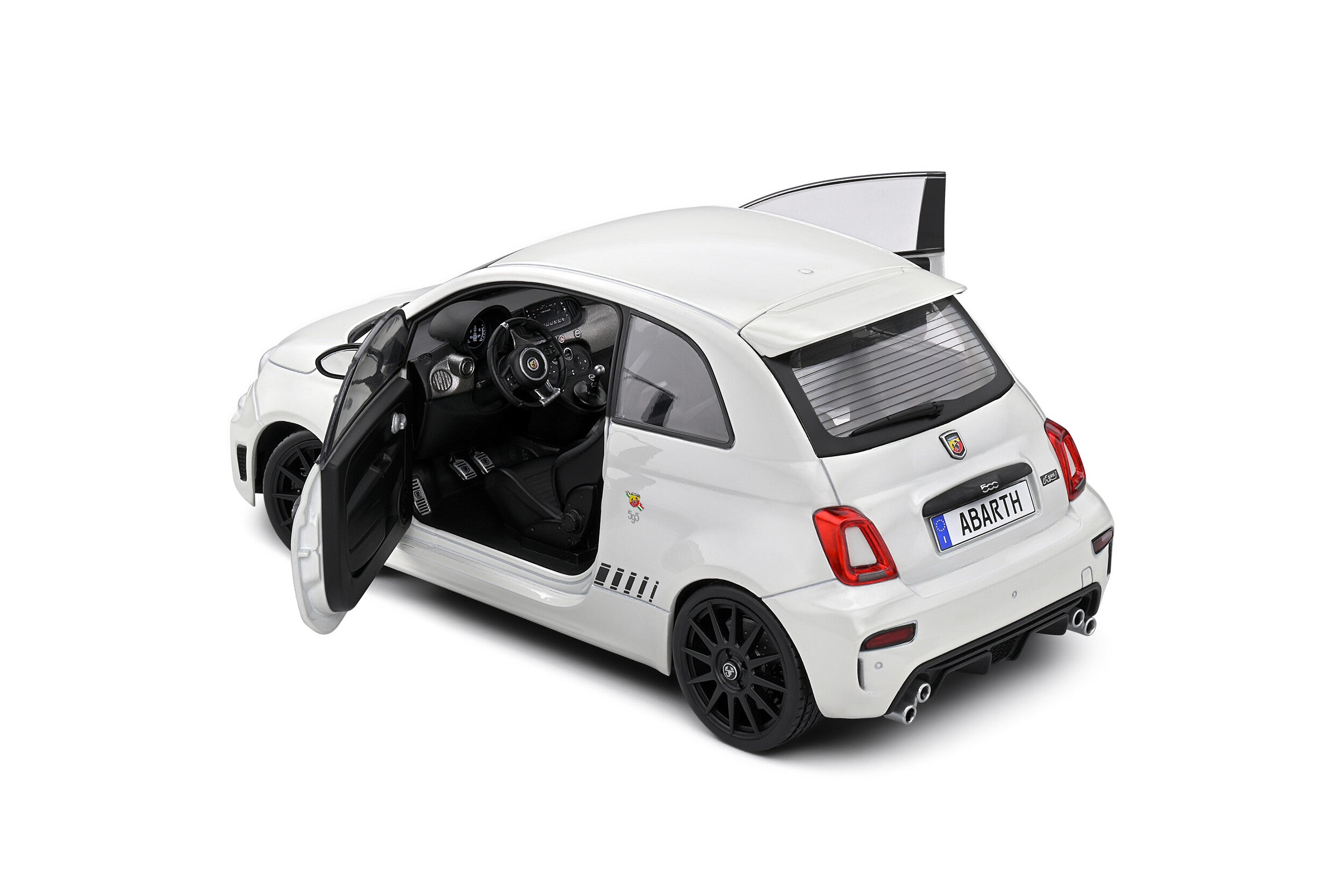 Solido 1:18 Diecast - Fiat F595 ABARTH, Ghiaccio White - S1811301