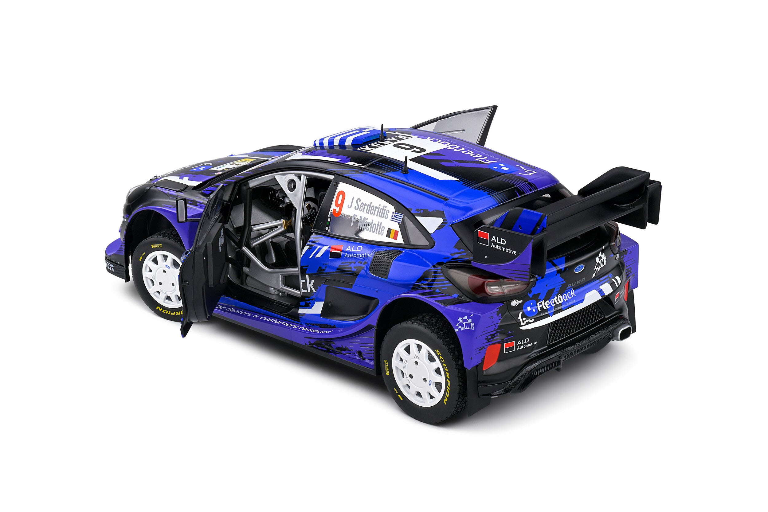 SOLIDO 1:18 Scale - Ford Puma Rally 1 Blue #9 Serderidis Miclotte Rally Kenya 2022 - 1809506