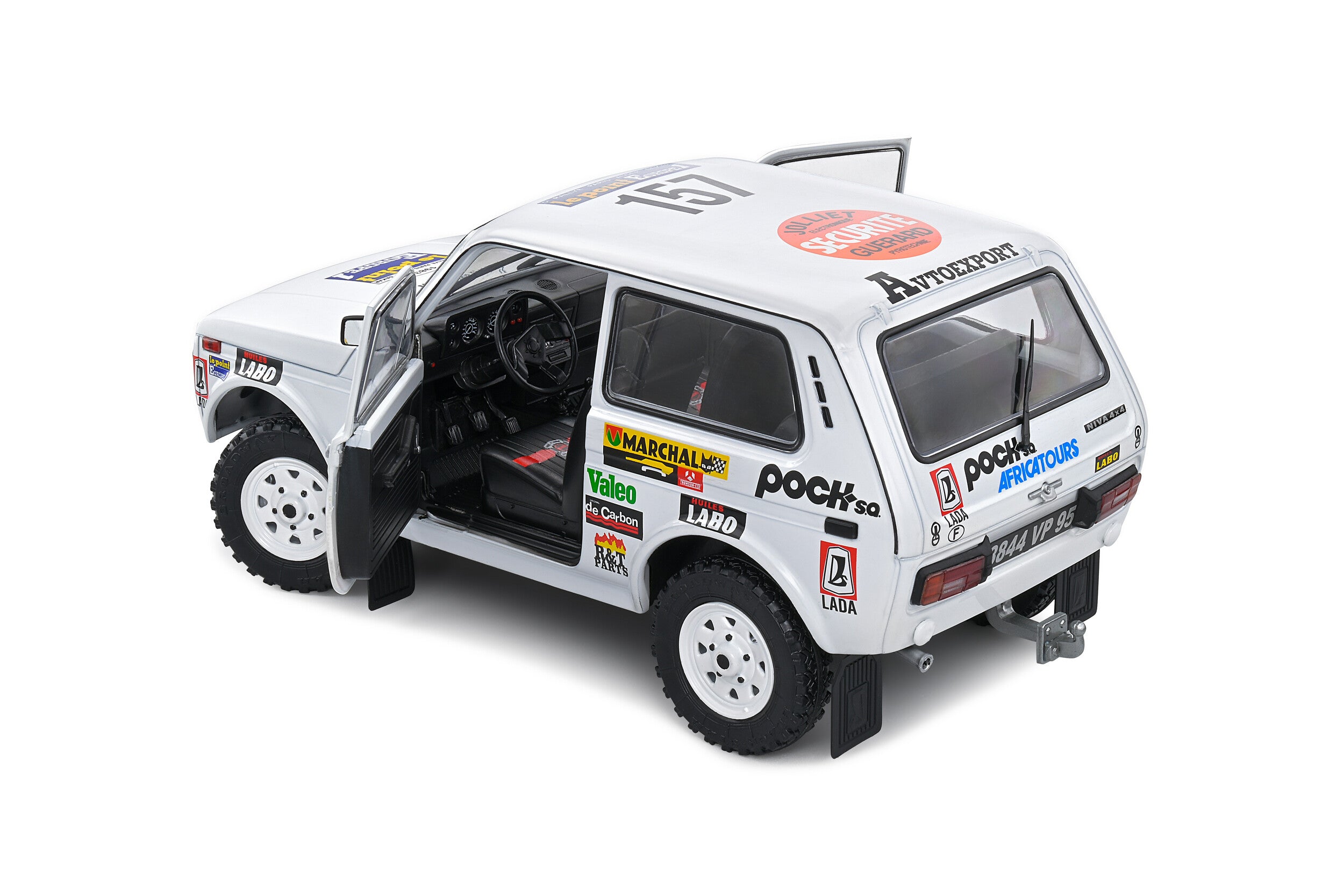 SOLIDO 1:18 Scale Diecast Model, Lada Niva 1983 Paris Dakar No.157 - 1807303