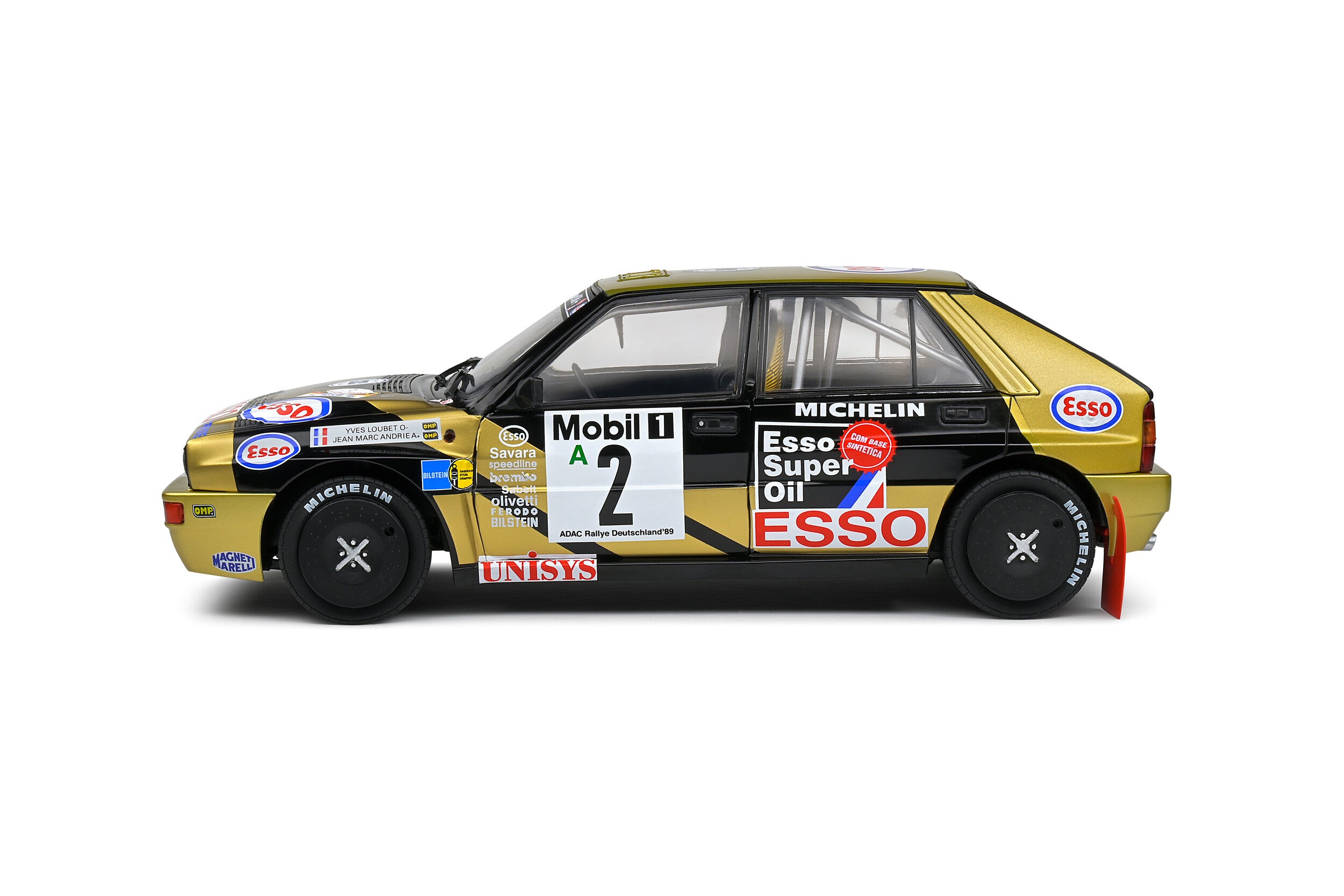 SOLIDO 1:18 Scale Diecast Model Car, Lancia Delta HF Integrale Adac Rallye Deutschland 1989