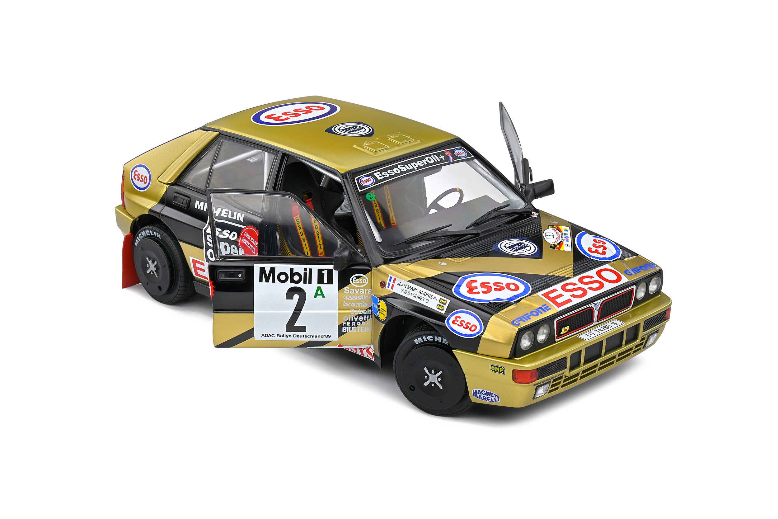 SOLIDO 1:18 Scale Diecast Model Car, Lancia Delta HF Integrale Adac Rallye Deutschland 1989