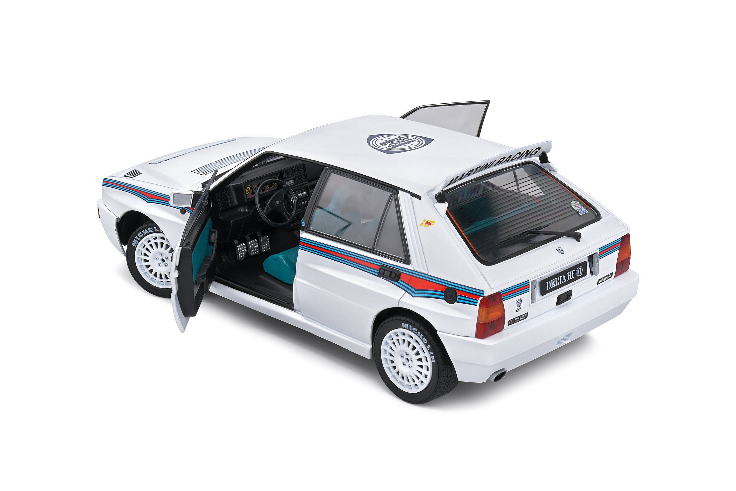 SOLIDO 1:18 Scale Diecast Model Car, Lancia Delta HF Integrale Evo 1 Martini 6