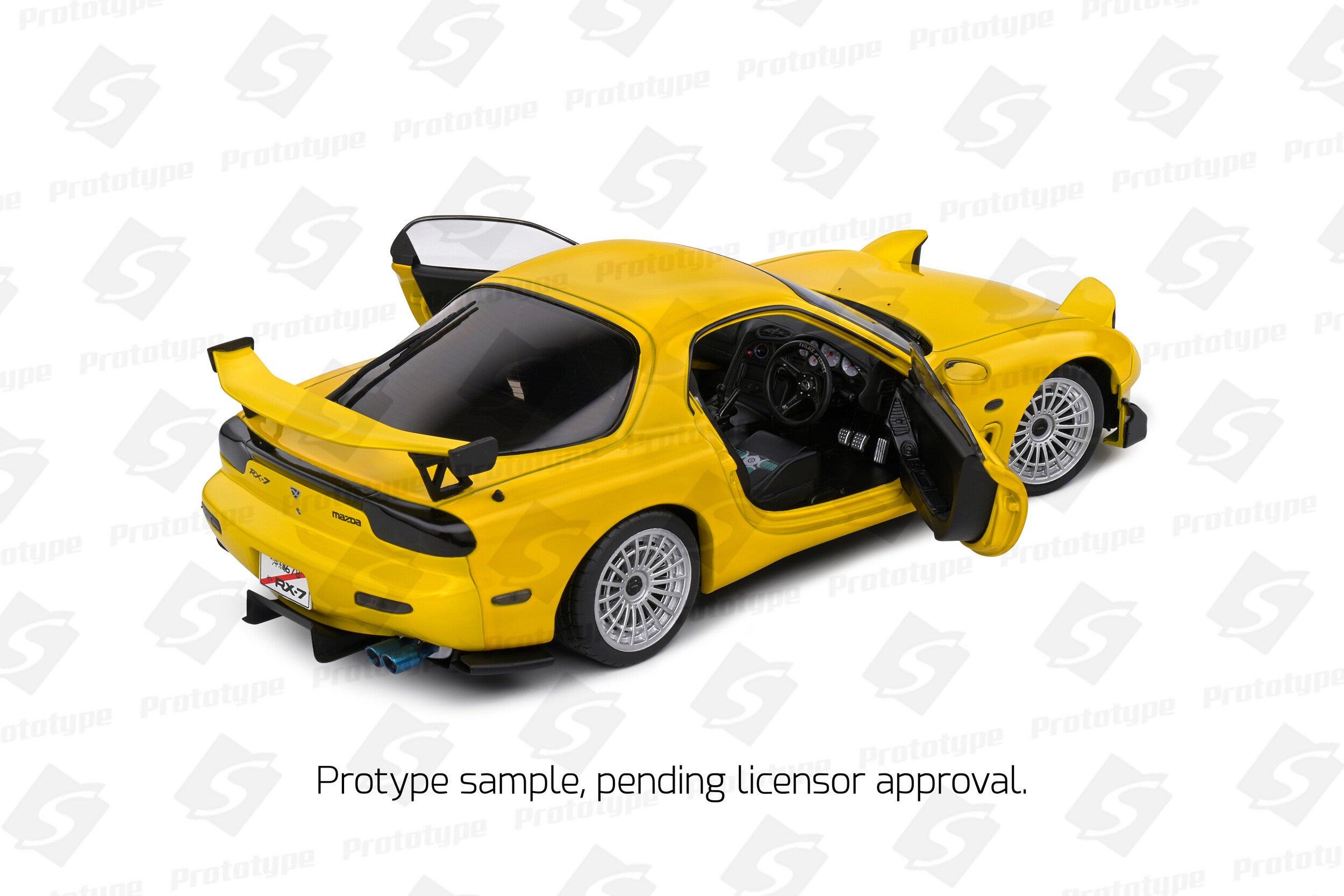 SOLIDO 1:18 Scale Diecast - 1994 Mazda RX7 FD3RS Streetfighters, Yellow - S1810603