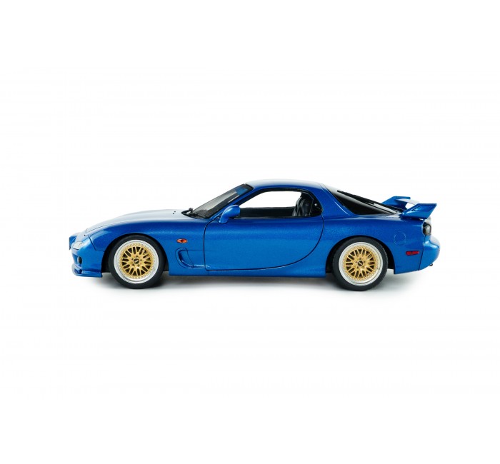 SOLIDO 1:18 Scale Diecast - 1999 Mazda RX7 FD RS, Innocent Blue Mica - S1810611
