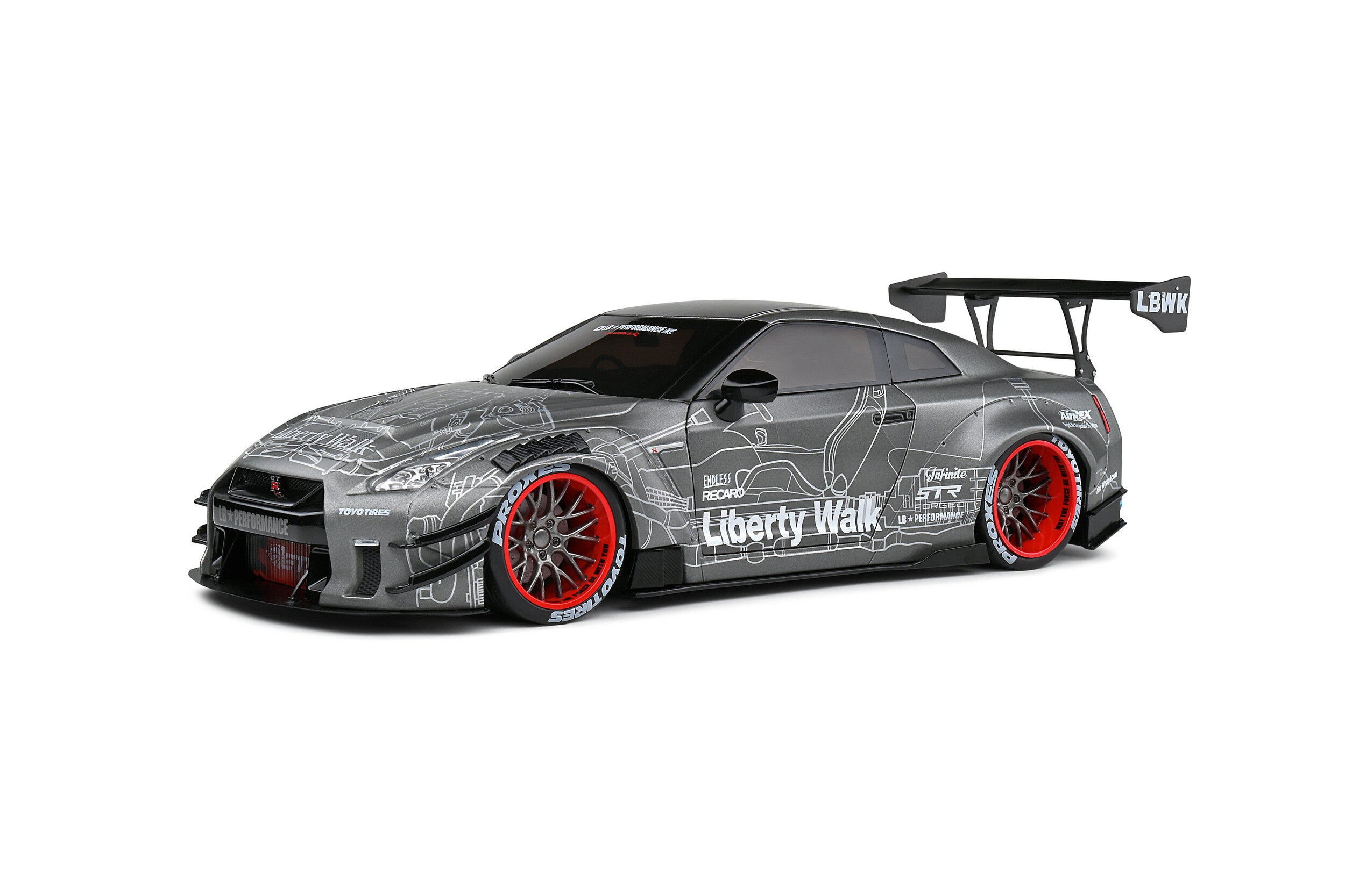 SOLIDO 1:18 Scale Diecast, Nissan GT-R (R35) Liberty Walk Body Kit 2.0 – Catalogue Design – 2020 -S1805810