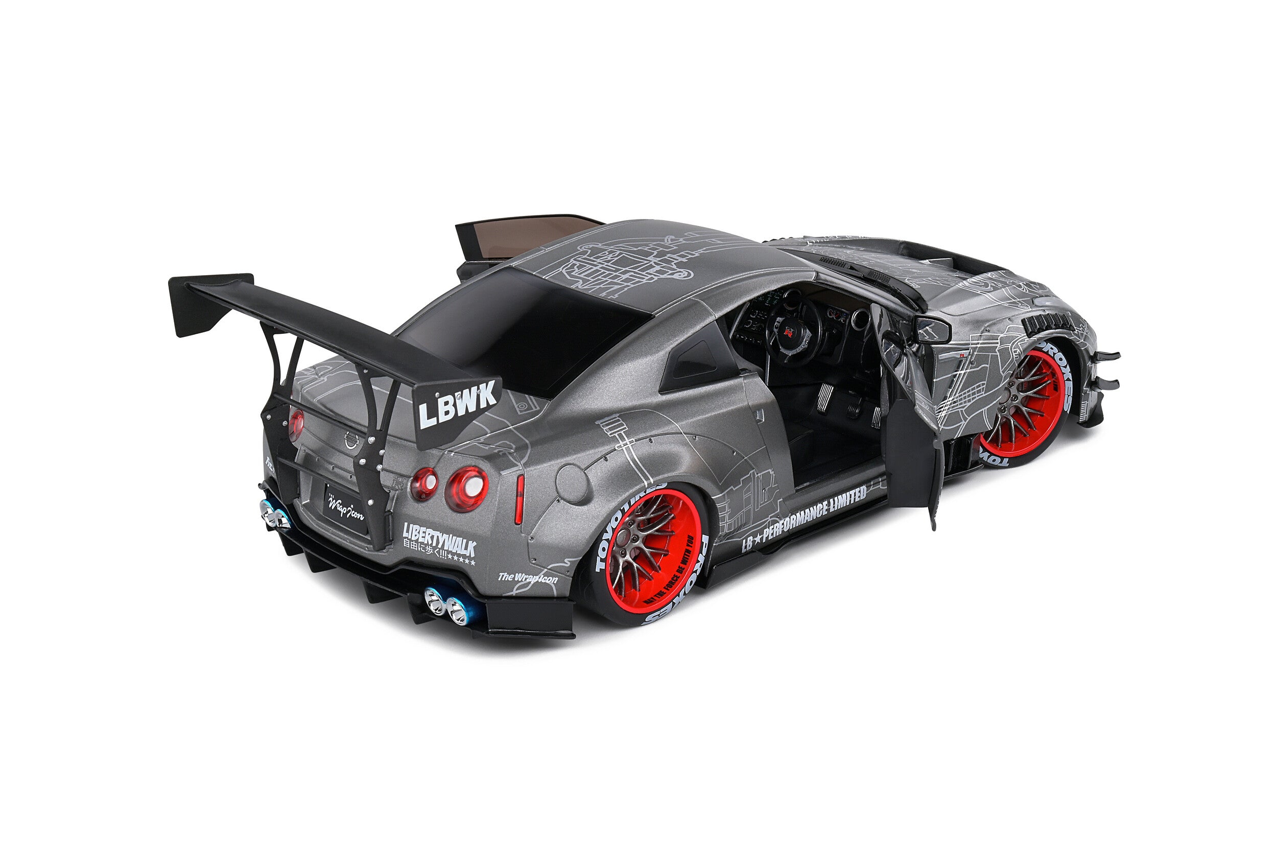 SOLIDO 1:18 Scale Diecast, Nissan GT-R (R35) Liberty Walk Body Kit 2.0 – Catalogue Design – 2020 -S1805810