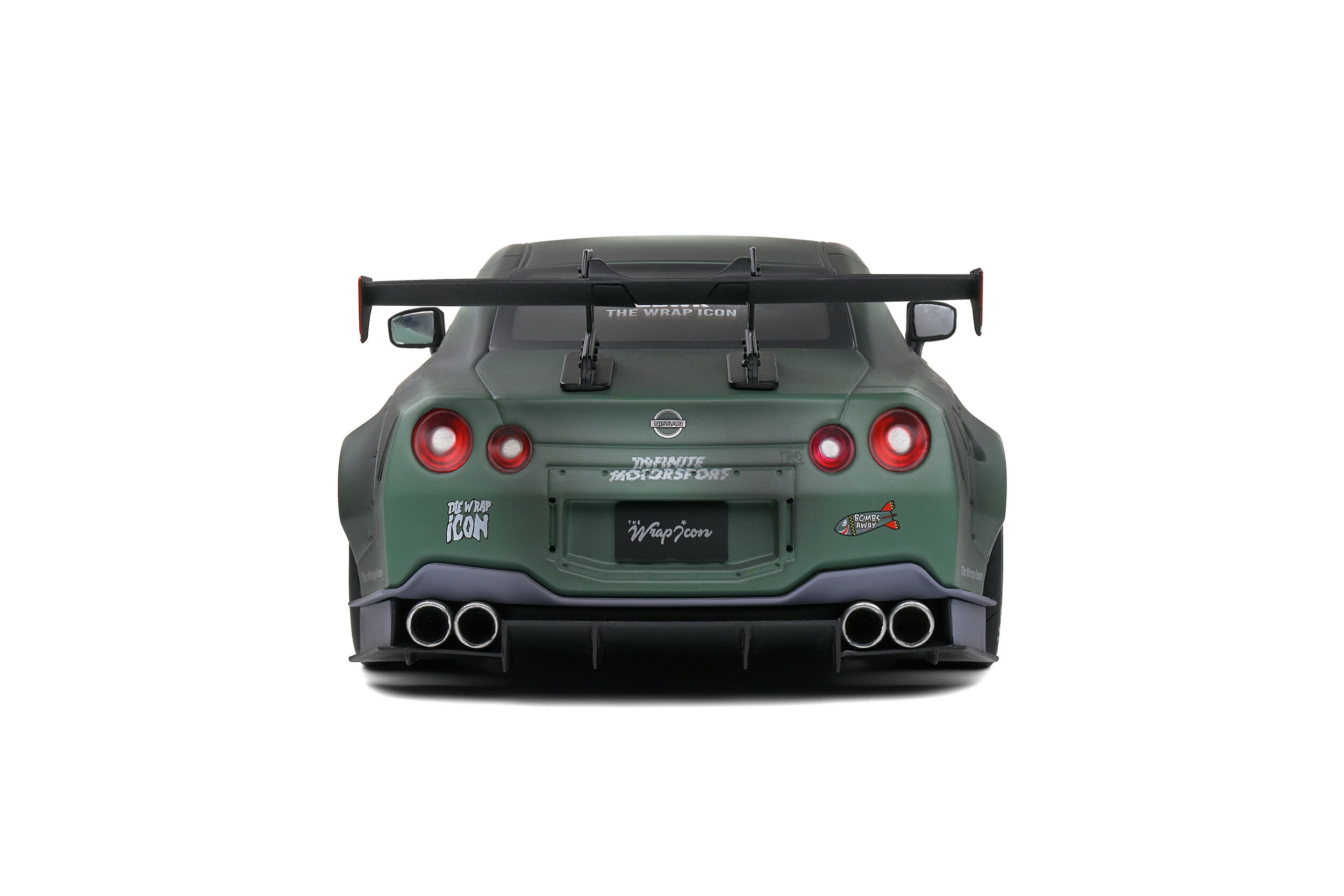 SOLIDO 1:18 Scale Diecast Model Car, Nissan Skyline GT-R (R35) Liberty Walk Army Fighter 2022