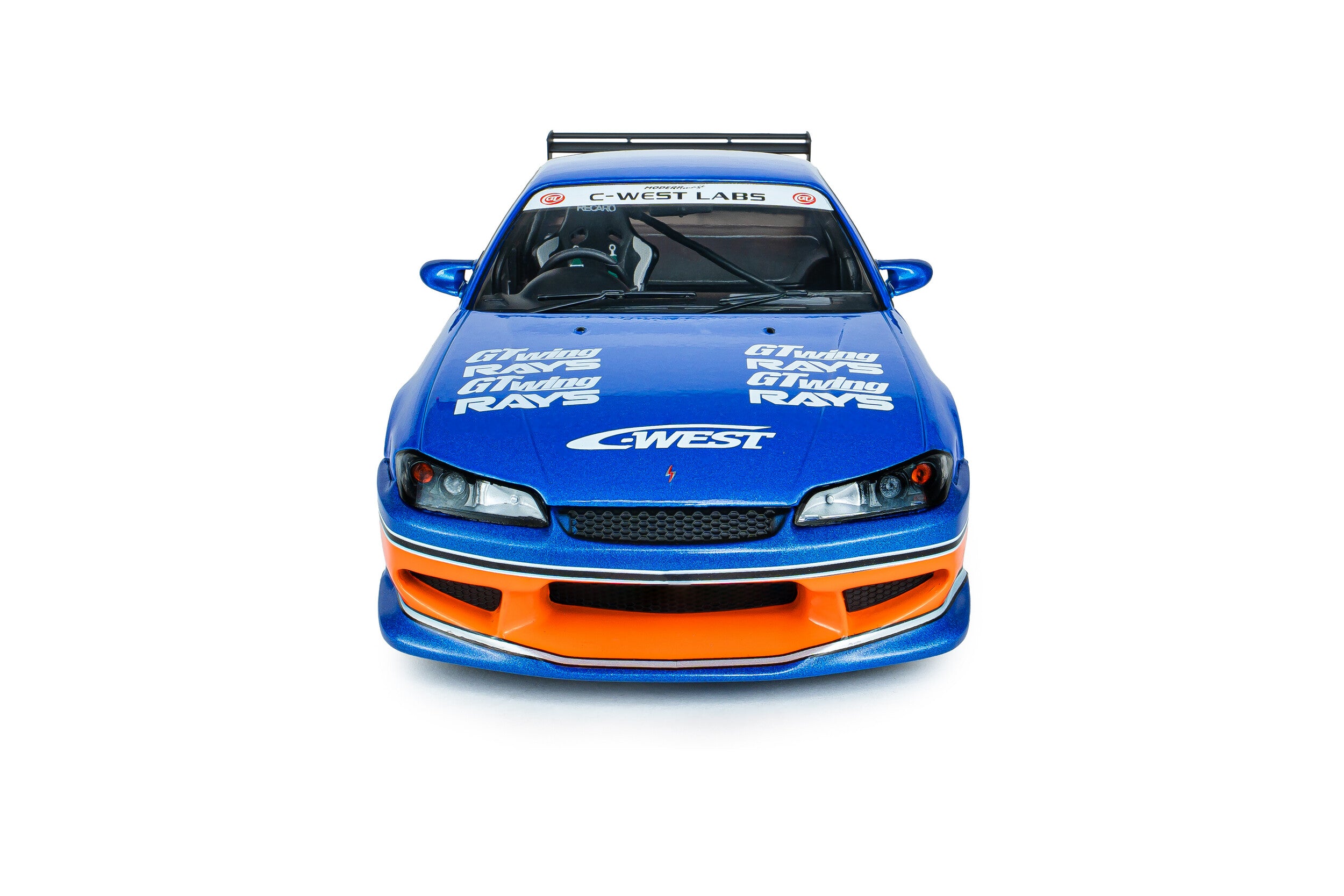 Solido Diecast - 1:18 HAN'S NISSAN SILVIA (S15) SPEC-S MONA LISA 1999 - FAST & FURIOUS III TOKYO DRIFT - BLUE/ORANGE - S1812205A