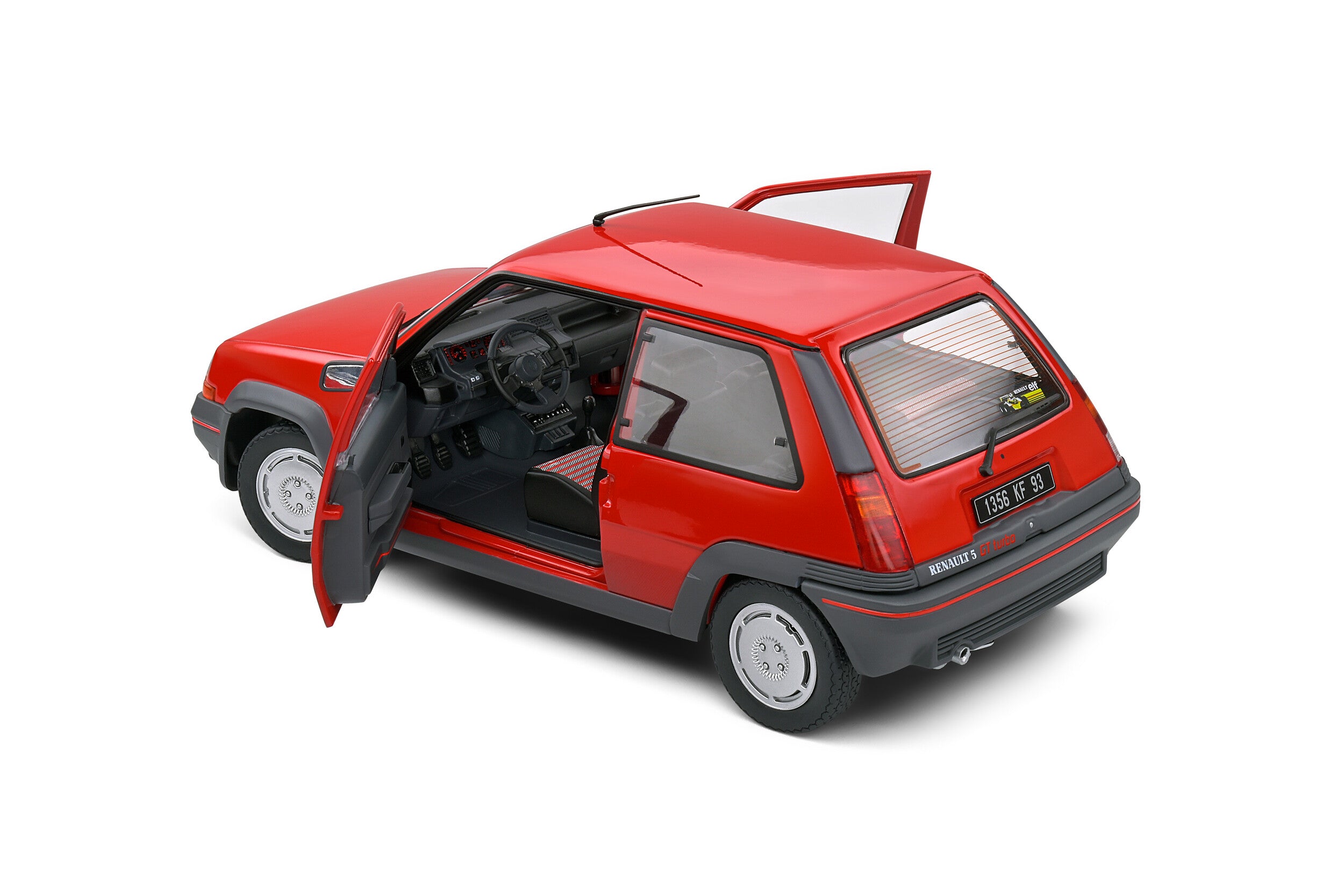 SOLIDO 1:18 Scale Diecast - 1985 Renault 5 GT Turbo Mk1 in Red - 1810001