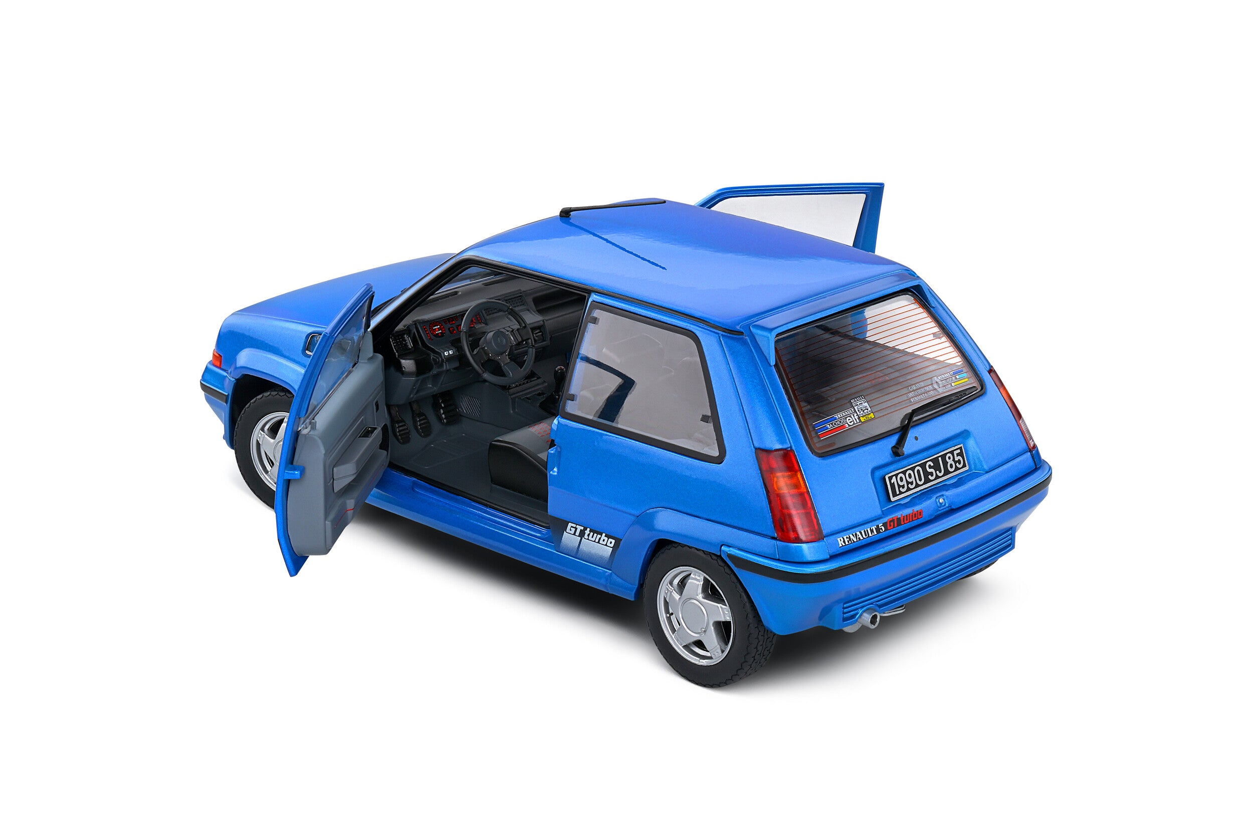 SOLIDO 1:18 Scale Diecast - 1989 Renault 5 GT Turbo Mk2 in Blue - S1810003