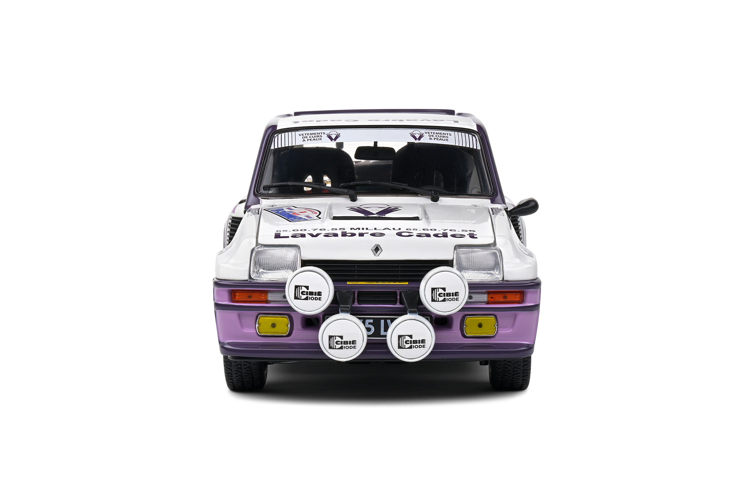 SOLIDO 1:18 Scale Diecast - Renault 5 Turbo White #14 Auriol/Nouaille Rallye Lyon Charbonniere 1983 - S1801313