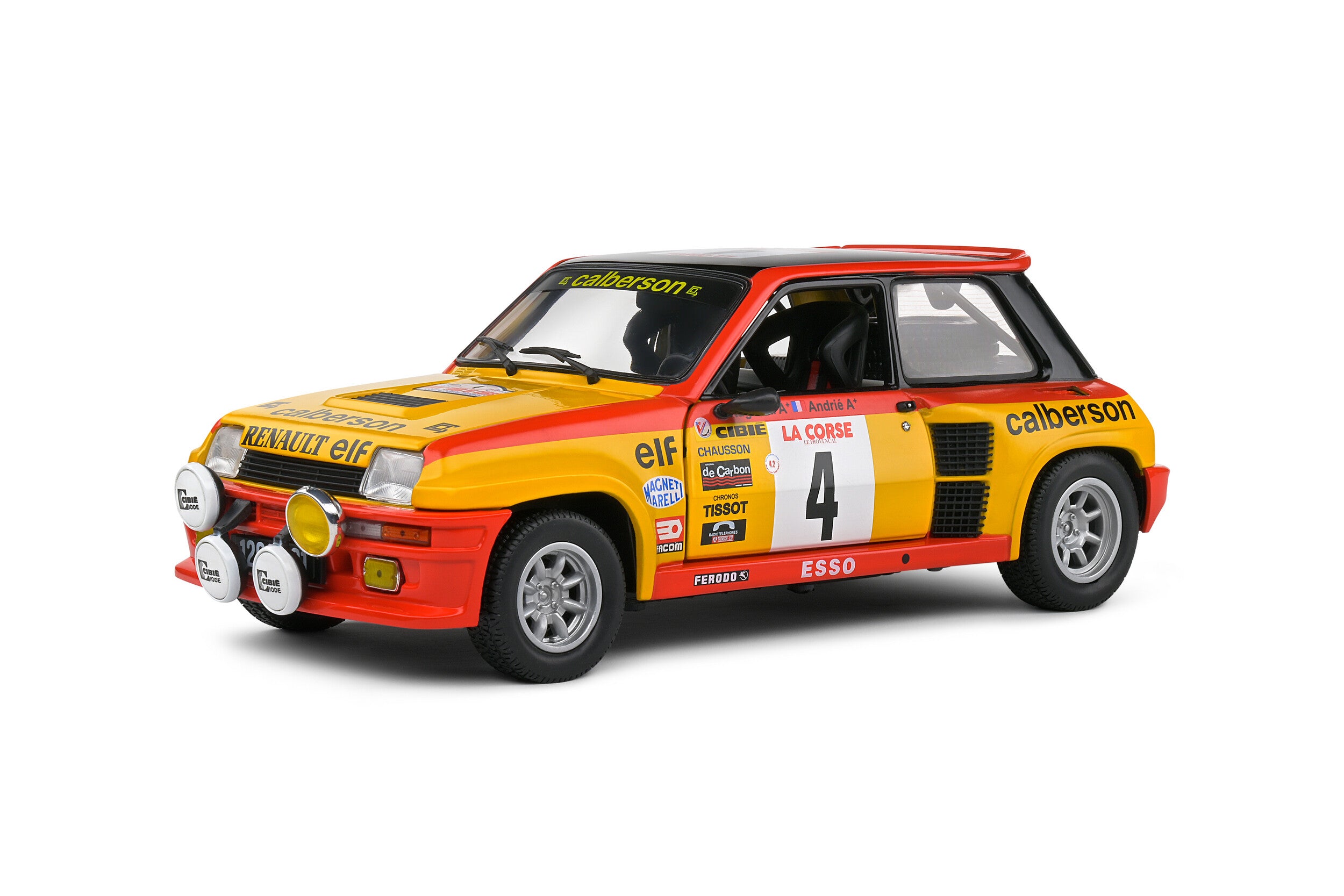 SOLIDO 1:18 Diecast - Renault 5 Turbo Tour de Corse – 1980 – #4 Ragnotti/Andrie - S1801314