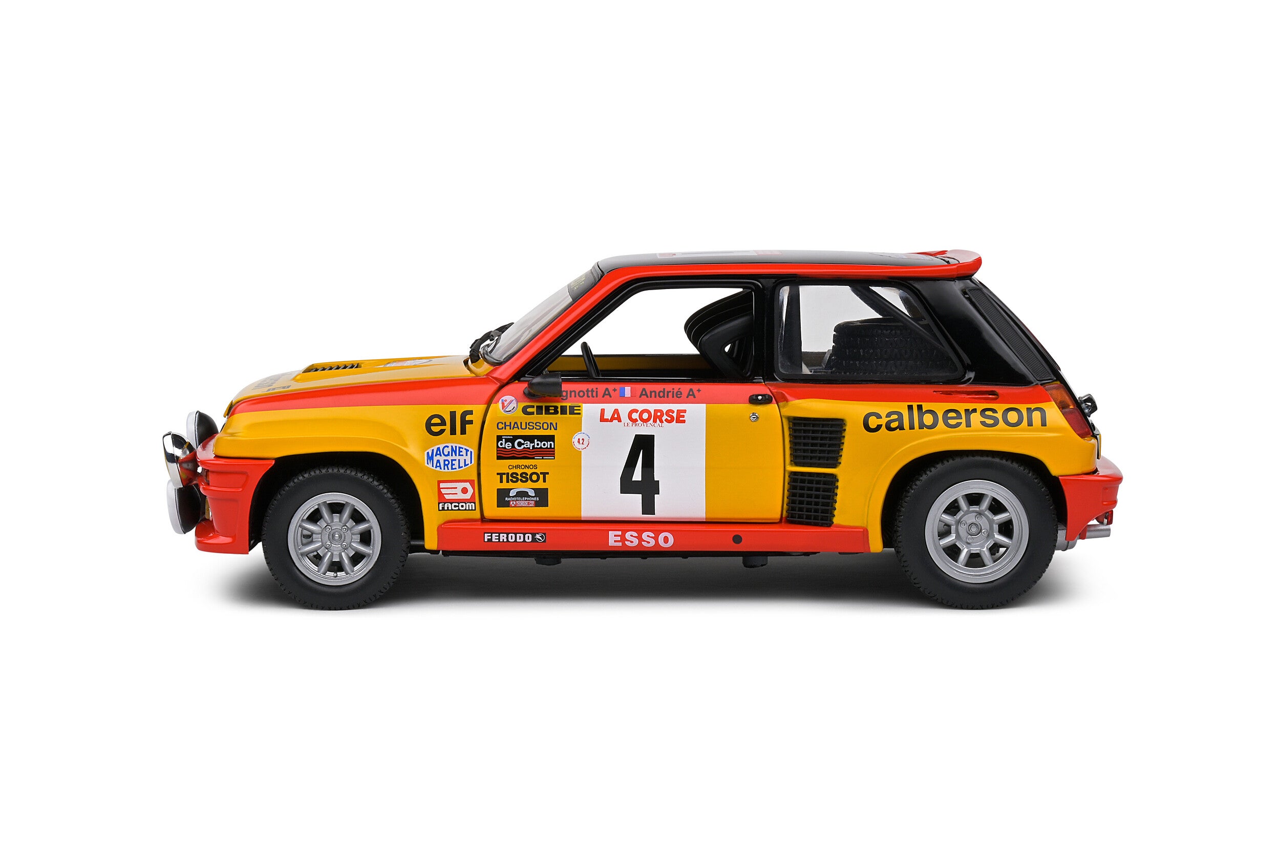 SOLIDO 1:18 Diecast - Renault 5 Turbo Tour de Corse – 1980 – #4 Ragnotti/Andrie - S1801314