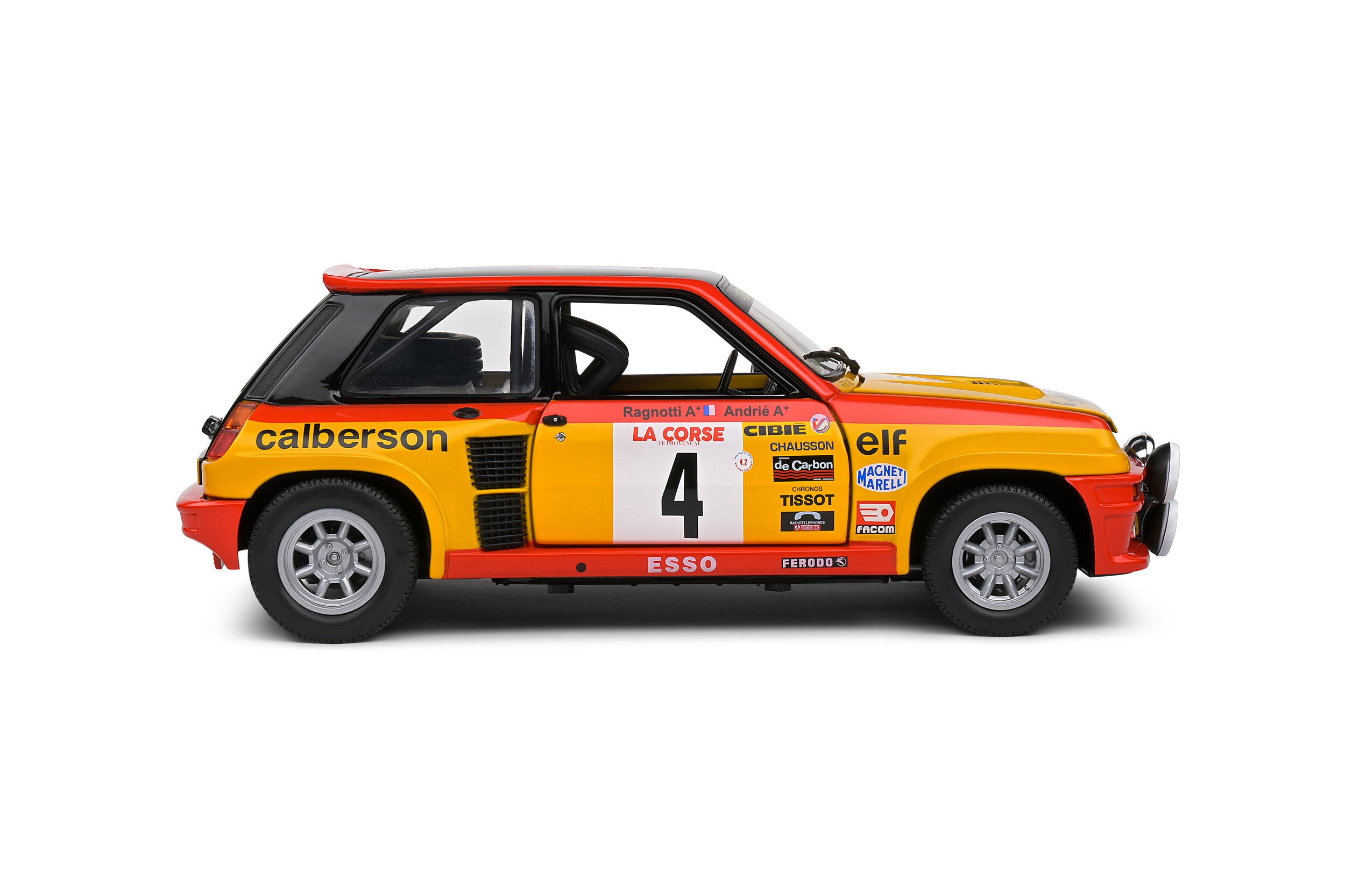 SOLIDO 1:18 Diecast - Renault 5 Turbo Tour de Corse – 1980 – #4 Ragnotti/Andrie - S1801314