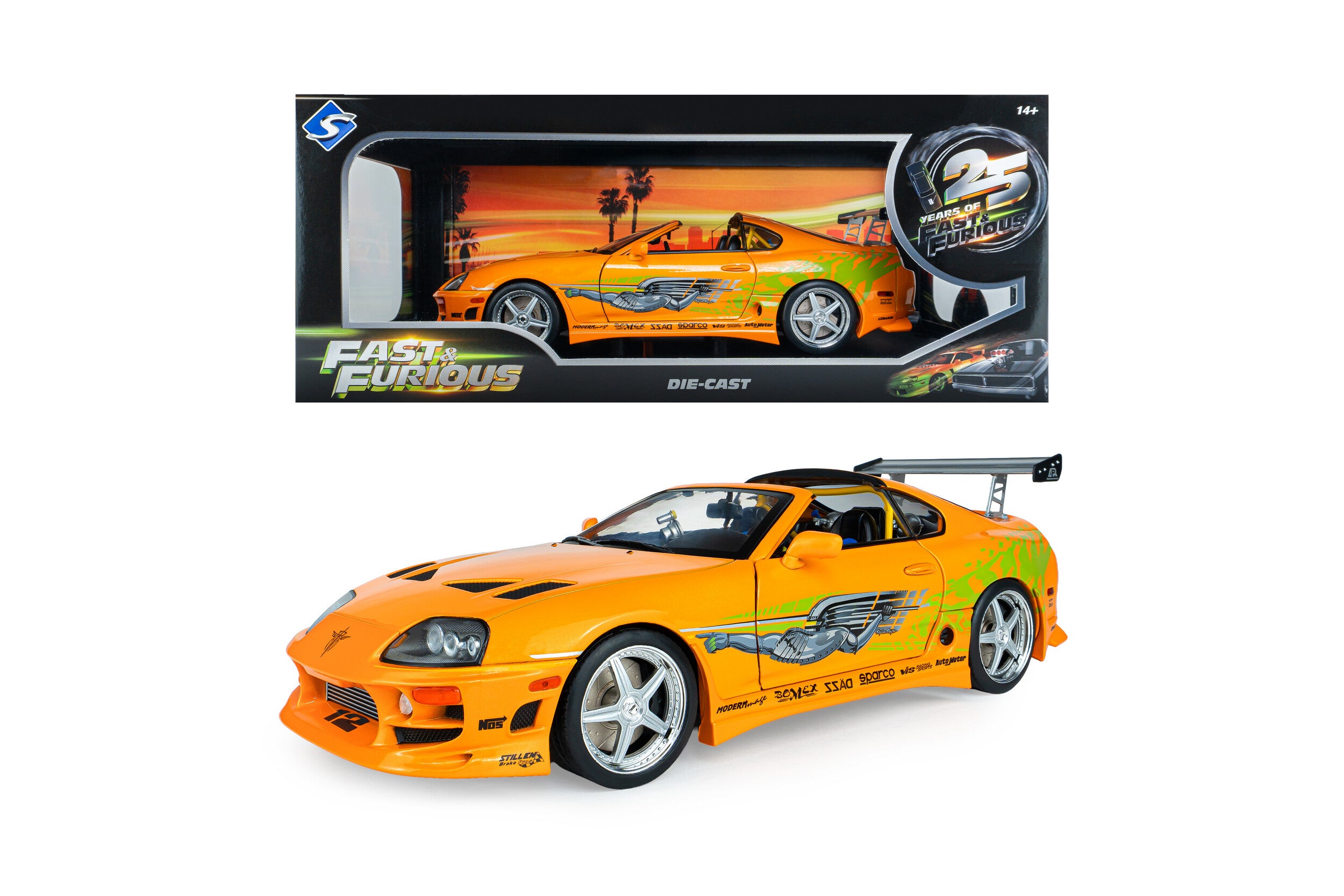 Solido Diecast - 1:18 Toyota Supra Turbo "Fast & Furious" Orange - S1807609A