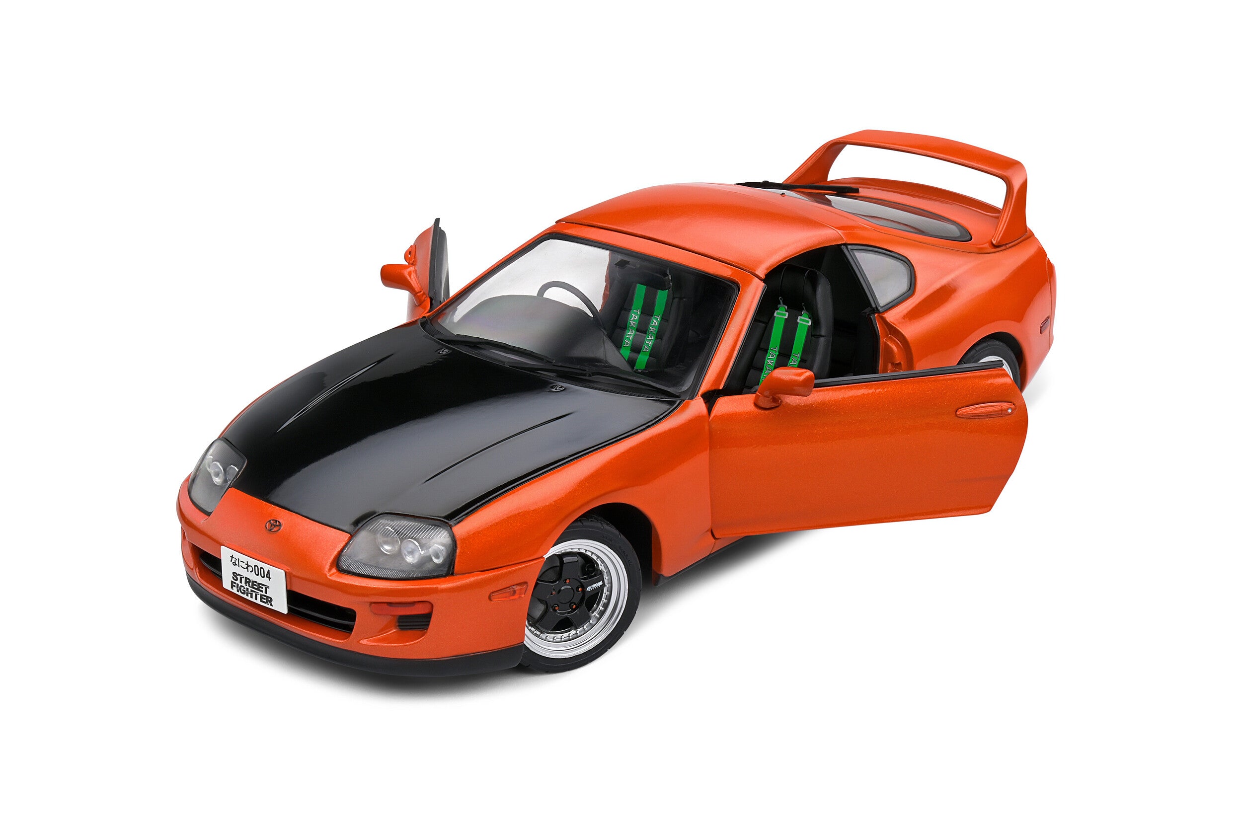 SOLIDO 1:18 Scale Diecast Model Car, 1993 Toyota Supra MK4 (A80) Streetfighter Orange