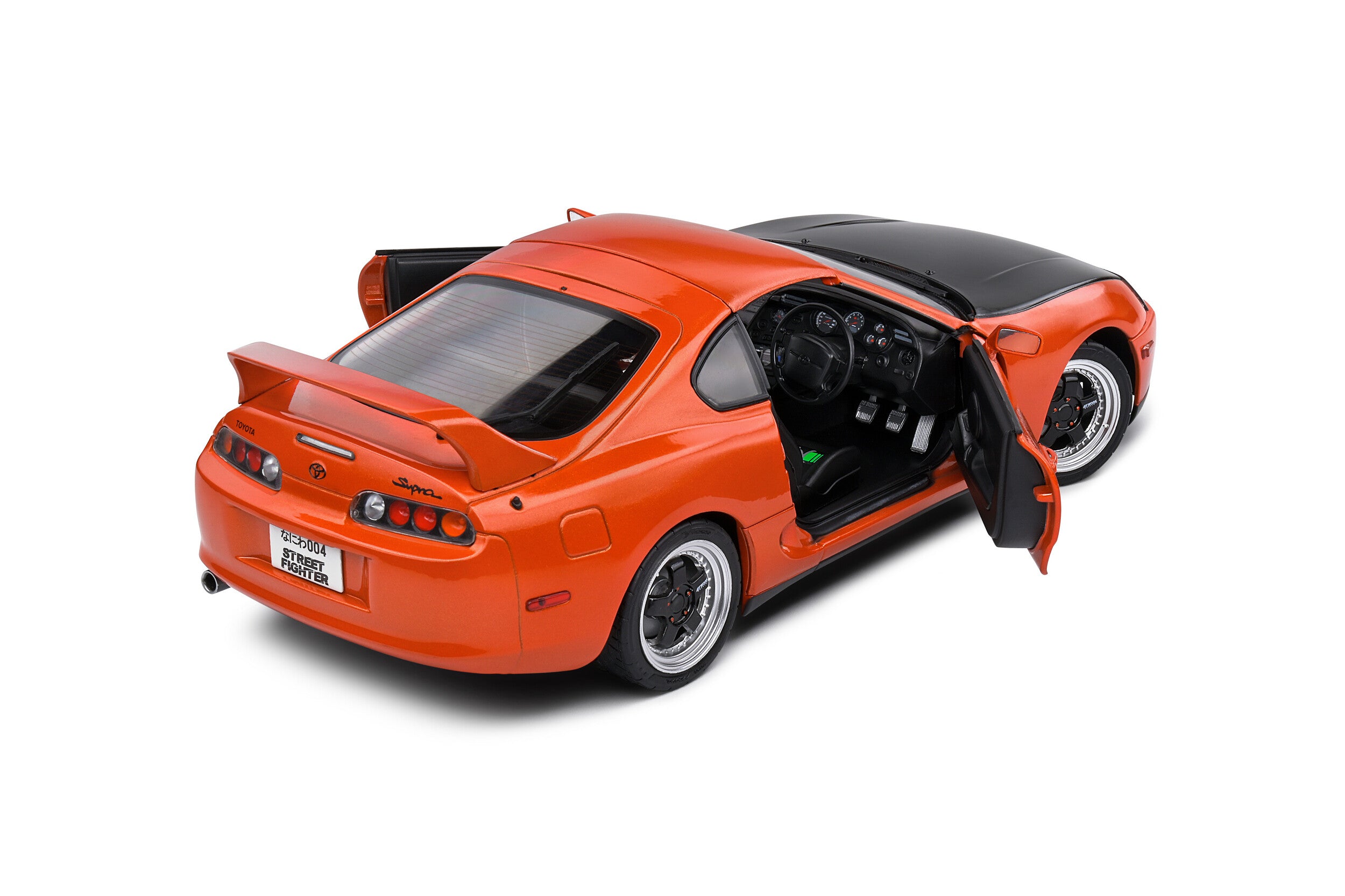 SOLIDO 1:18 Scale Diecast Model Car, 1993 Toyota Supra MK4 (A80) Streetfighter Orange