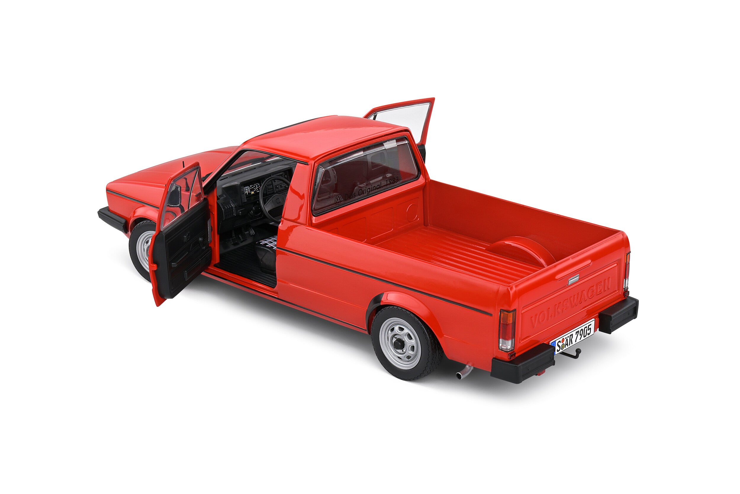 Solido 1:18 Diecast Model - 1982 Volkswagen Caddy Mk1, Red - S18013511