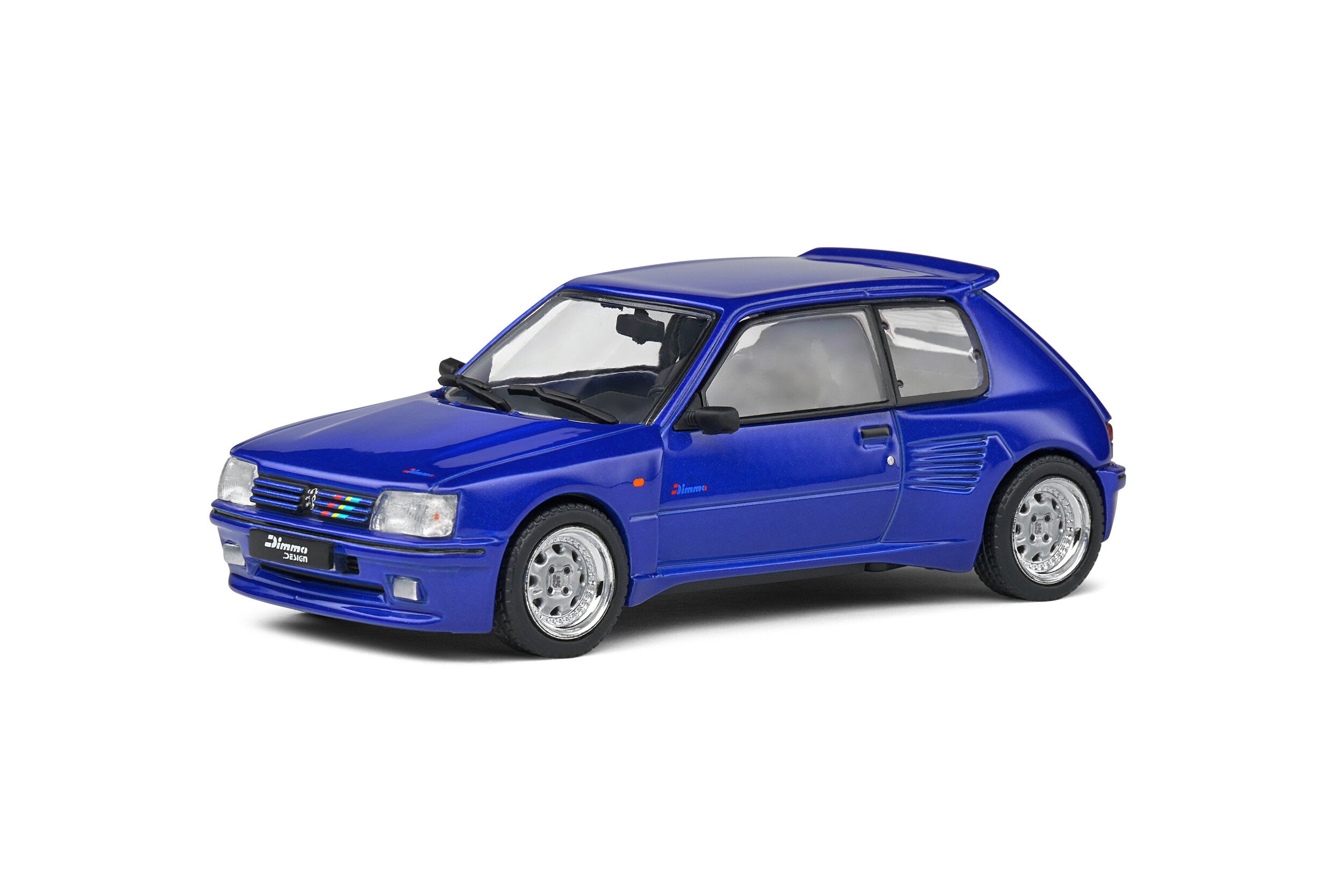 SOLIDO 1:43 Diecast - 1989 Peugeot 205 GTi with Dimma Bodykit, Blue - S4310803