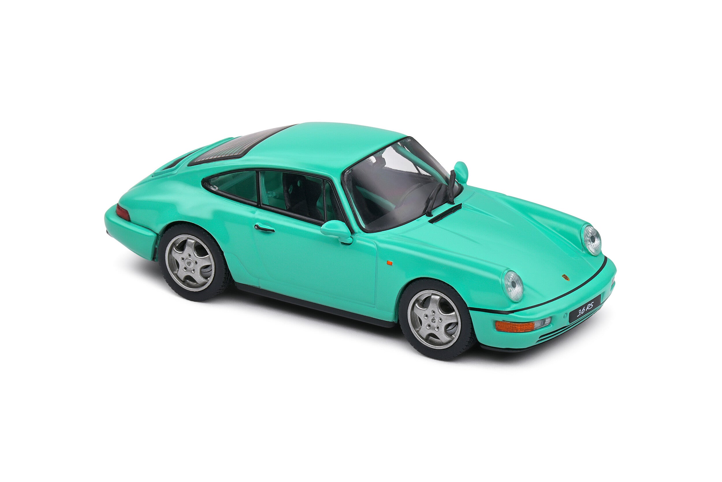 SOLIDO 1:43 Diecast, 1994 Porsche 911 (964) 3.6L RS CLUBSPORT, Mint Green - S4312903