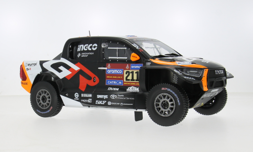 IXO 1:18 Diecast - Toyota GR DKR Hilux Evo T1U, Rally Dakar, 2025, #211, Black - IXO18RMC237.22