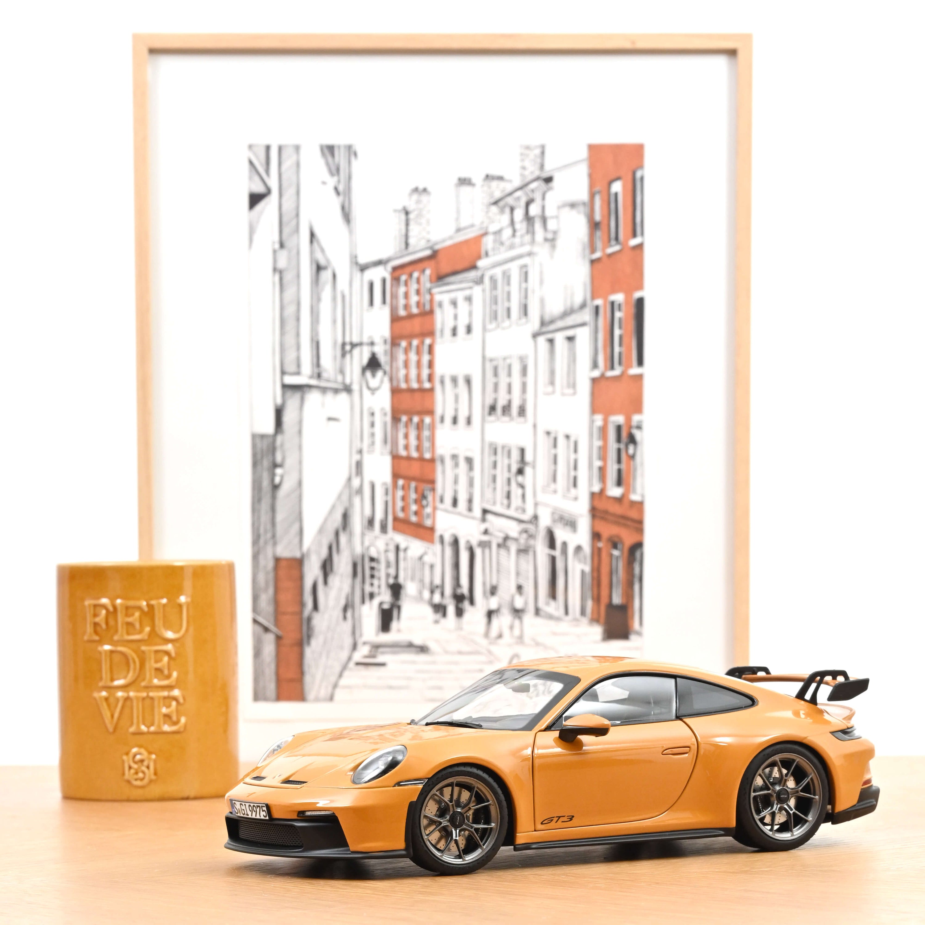 Norev 1:18 Scale Diecast Model Car - 2022 Porsche 911 (992) GT3, Bahama Yellow - 187387