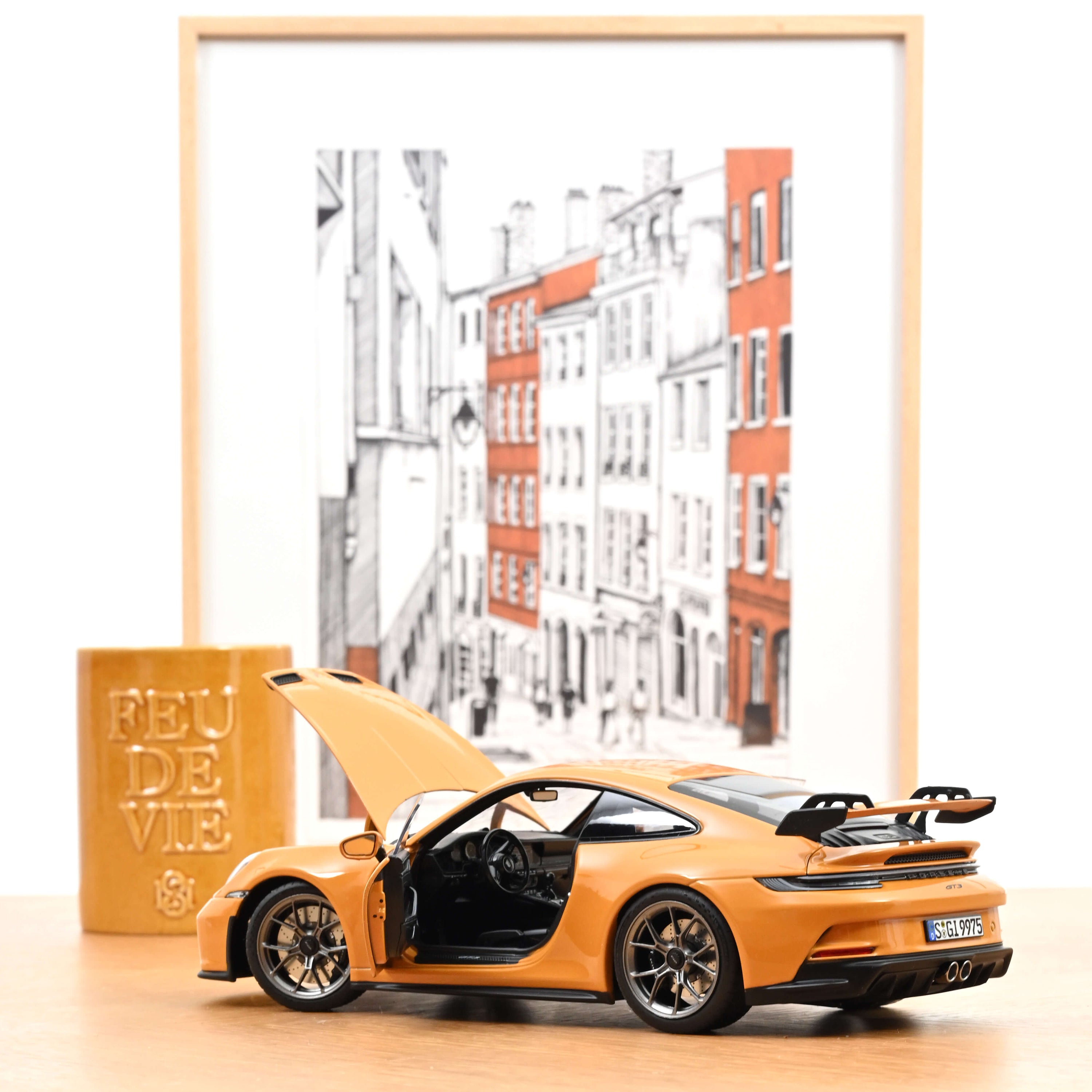 Norev 1:18 Scale Diecast Model Car - 2022 Porsche 911 (992) GT3, Bahama Yellow - 187387
