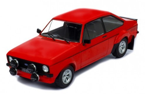 IXO 1:18 1977 FORD ESCORT MK2 RS 2000 , Red, Box Arches, Mudflaps