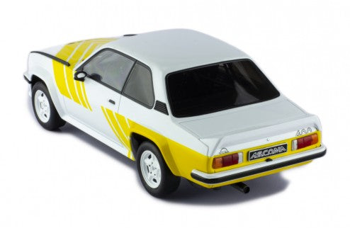 IXO 1:18 1982 Opel Ascona B 400 - White with Yellow Decals