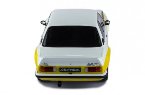 IXO 1:18 1982 Opel Ascona B 400 - White with Yellow Decals