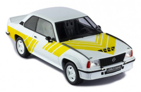 IXO 1:18 1982 Opel Ascona B 400 - White with Yellow Decals