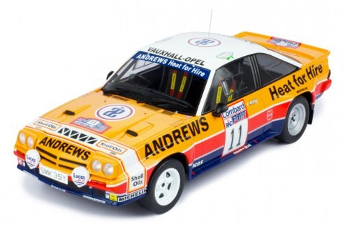 IXO 1/18 ANDREWS HEAT FOR HIRE OPEL MANTA 400 #11 RAC RALLY 1985 RUSSELL BROOKES