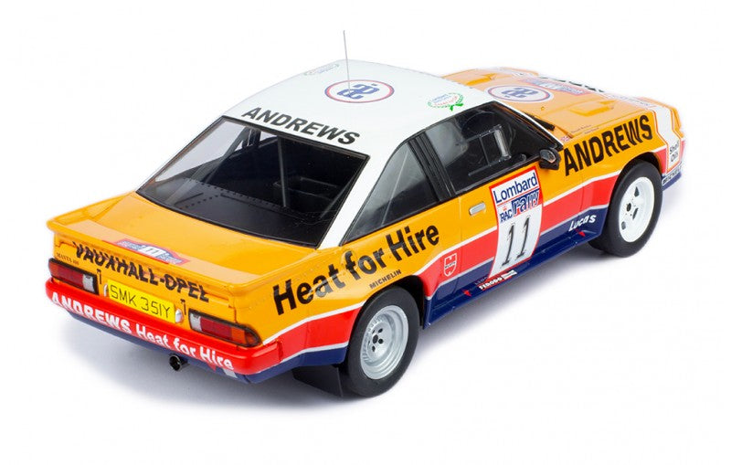 IXO 1/18 ANDREWS HEAT FOR HIRE OPEL MANTA 400 #11 RAC RALLY 1985 RUSSELL BROOKES