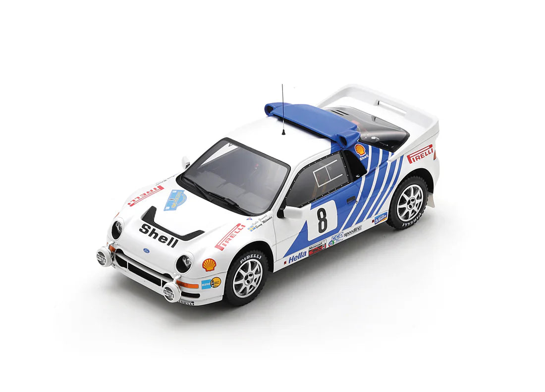 Spark 1:18 Scale Resin Model - Ford RS200 #8 3rd Swedish Rally 1986 K.